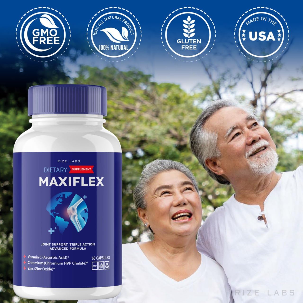 rize labs -Mexiflax All Natural Suppplement, Capsules for Joint Support, Pills for Mobility and Flexibility, Advanced Formula Supplement, Triple Action (120 Capsules) rize labsAu supplements