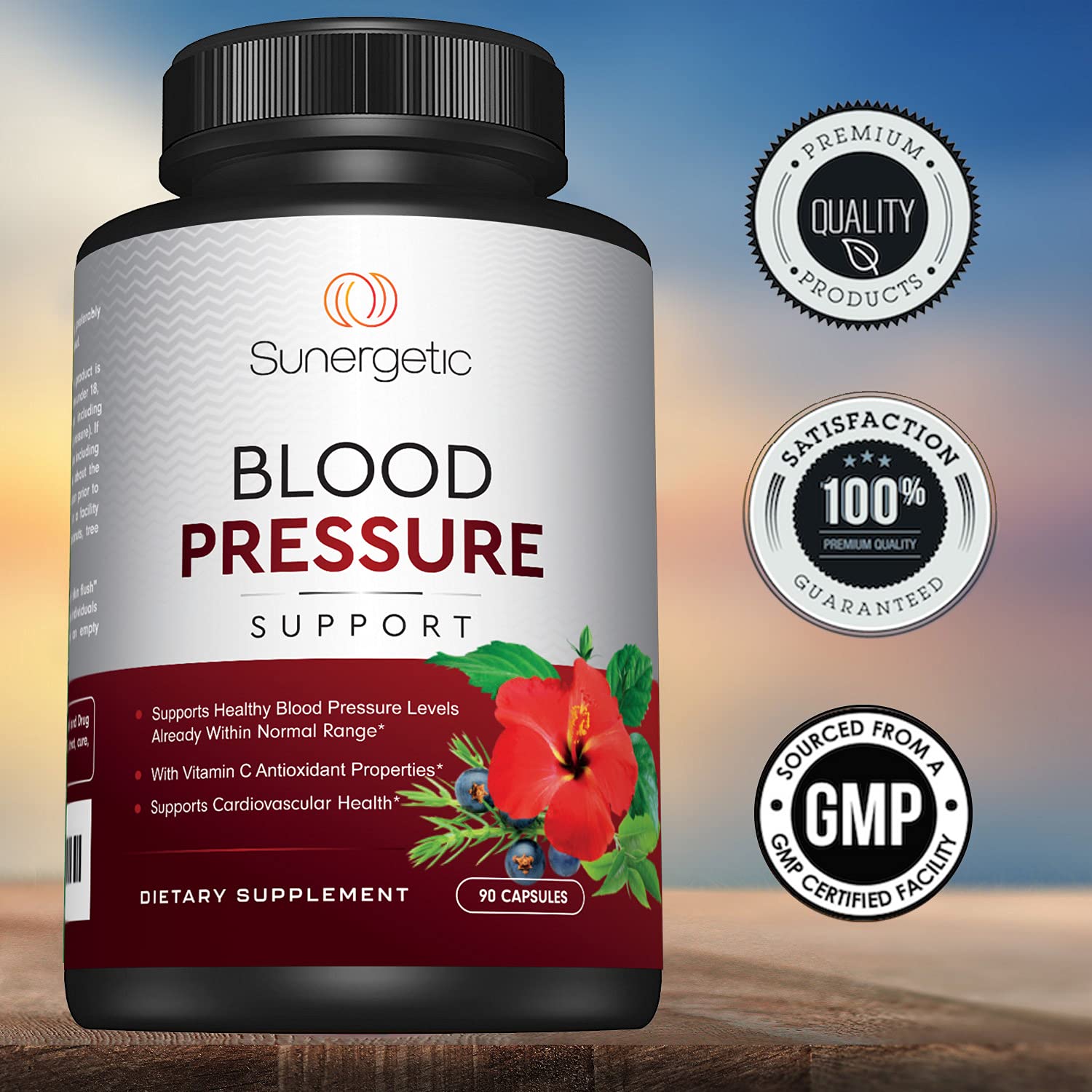 Premium Blood Pressure Support Supplement For Cardiovascular & Heart Health with Garlic SunergeticUS supplements
