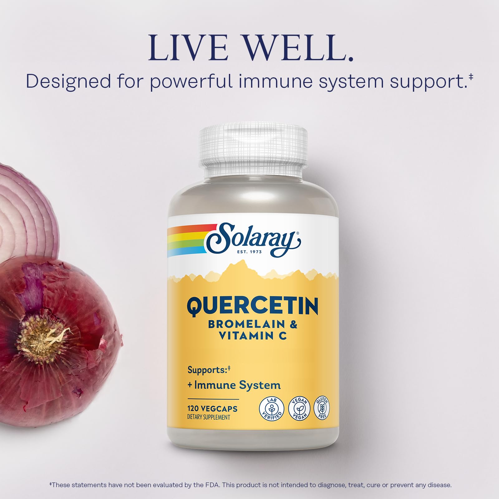 SOLARAY QBC Plex | Quercetin & Bromelain Plus Vitamin C | Year Round Immune Function & Respiratory Health Support | Non-GMO & Vegan | 120 VegCaps SOLARAYAu supplements