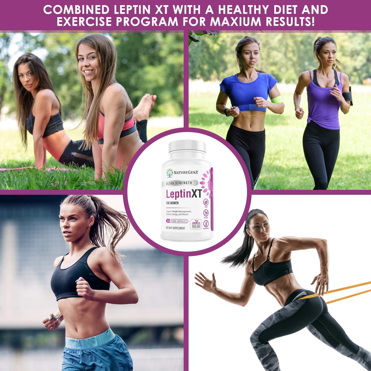 NatureGenX LeptinXT - Leptin Supplements for Weight Loss for Women - Extra Strength NatureGenXUS supplements