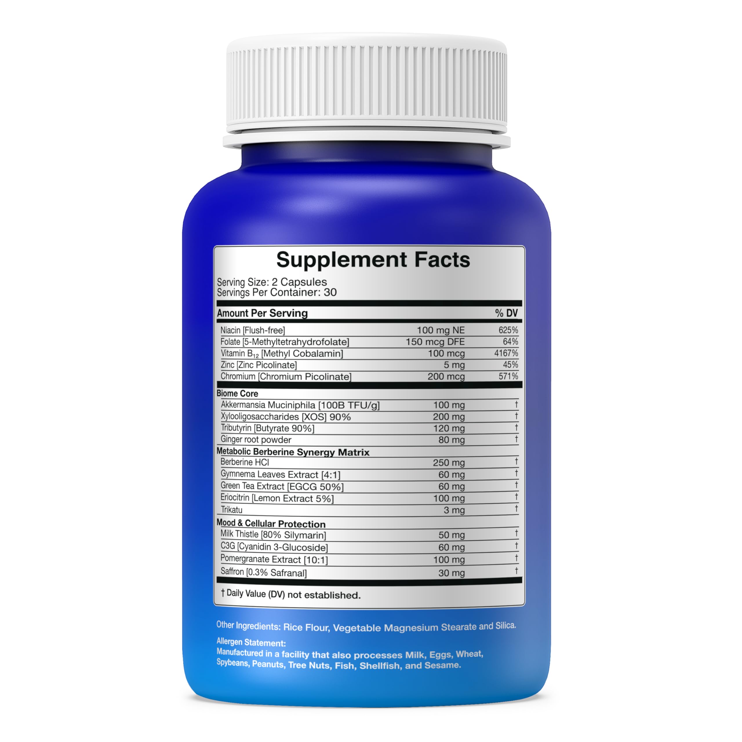 GLP-1 Support – Akkermansia Postbiotic 10B TFU + Berberine HCl 250 mg | 18-Ingredient System | Appetite, Mood & Metabolic Support | Inulin-Free | Saffron, NAD+ Cofactors | 3 Pack | 90-Day Supply ANTROLIFEAu supplements