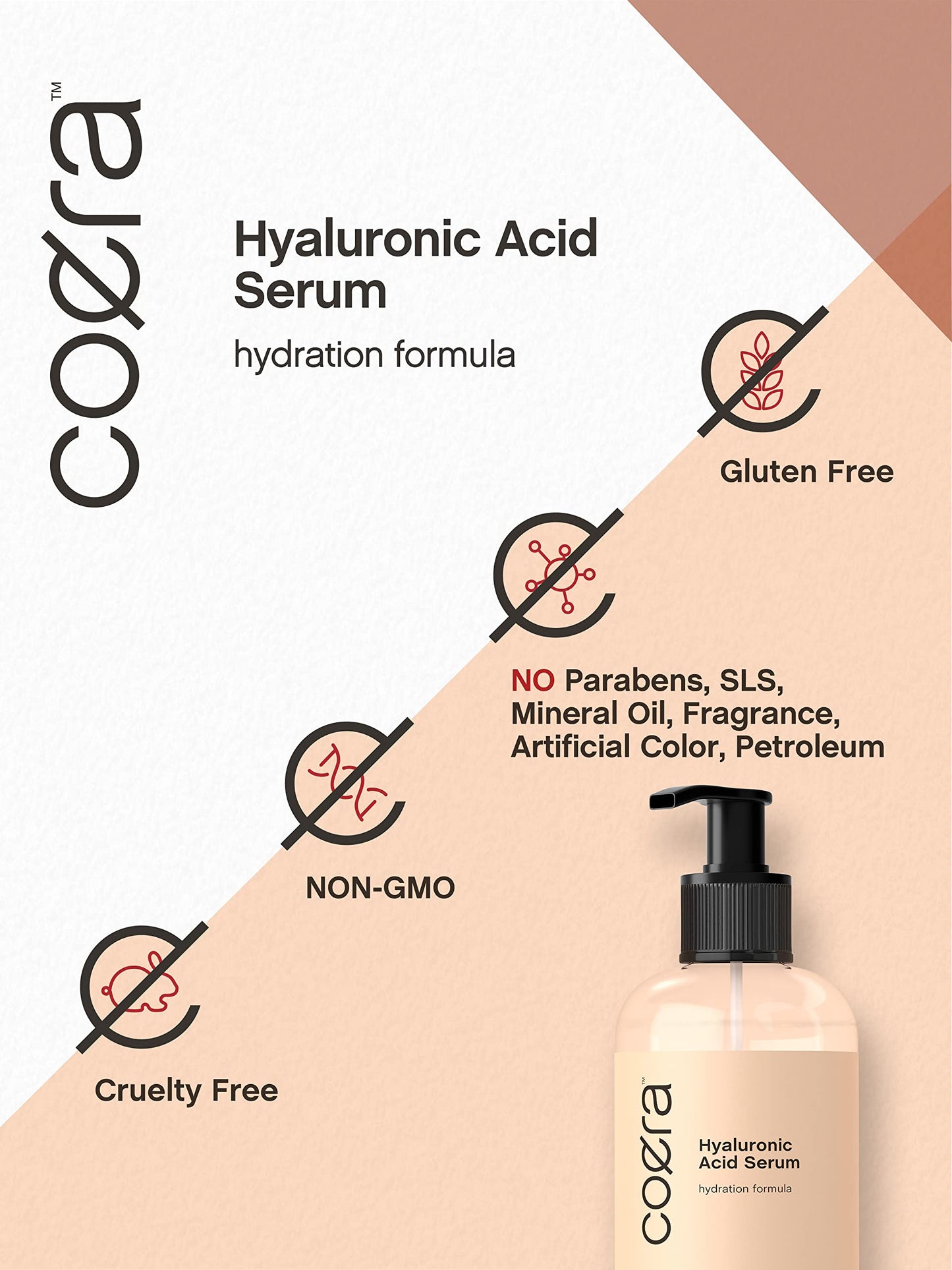 Hyaluronic Acid Serum for Face & Skin | 8 oz | Paraben & SLS Free Moisturizer | Packaging CoeraUS supplements