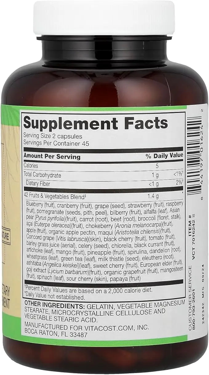 Vitacost Root2®, 42 Fruits & Vegetables, 90 Capsules Vitacost Brandnz supplements