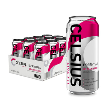 CELSIUS ESSENTIALS, Sparkling Dragonberry, Performance Energy Drink 16 Fl Oz CELSIUSUS supplements