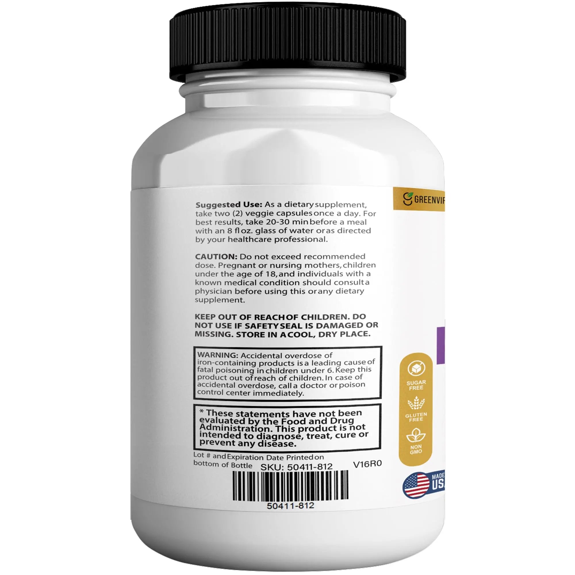 GREENVIFY Memorion Pro Max Extra Strength Brain Support Supplement, 60 Capsules, with DHA, Vitamins, Herbal Blend, 30-Day Supply (1) GREENVIFYnz supplements