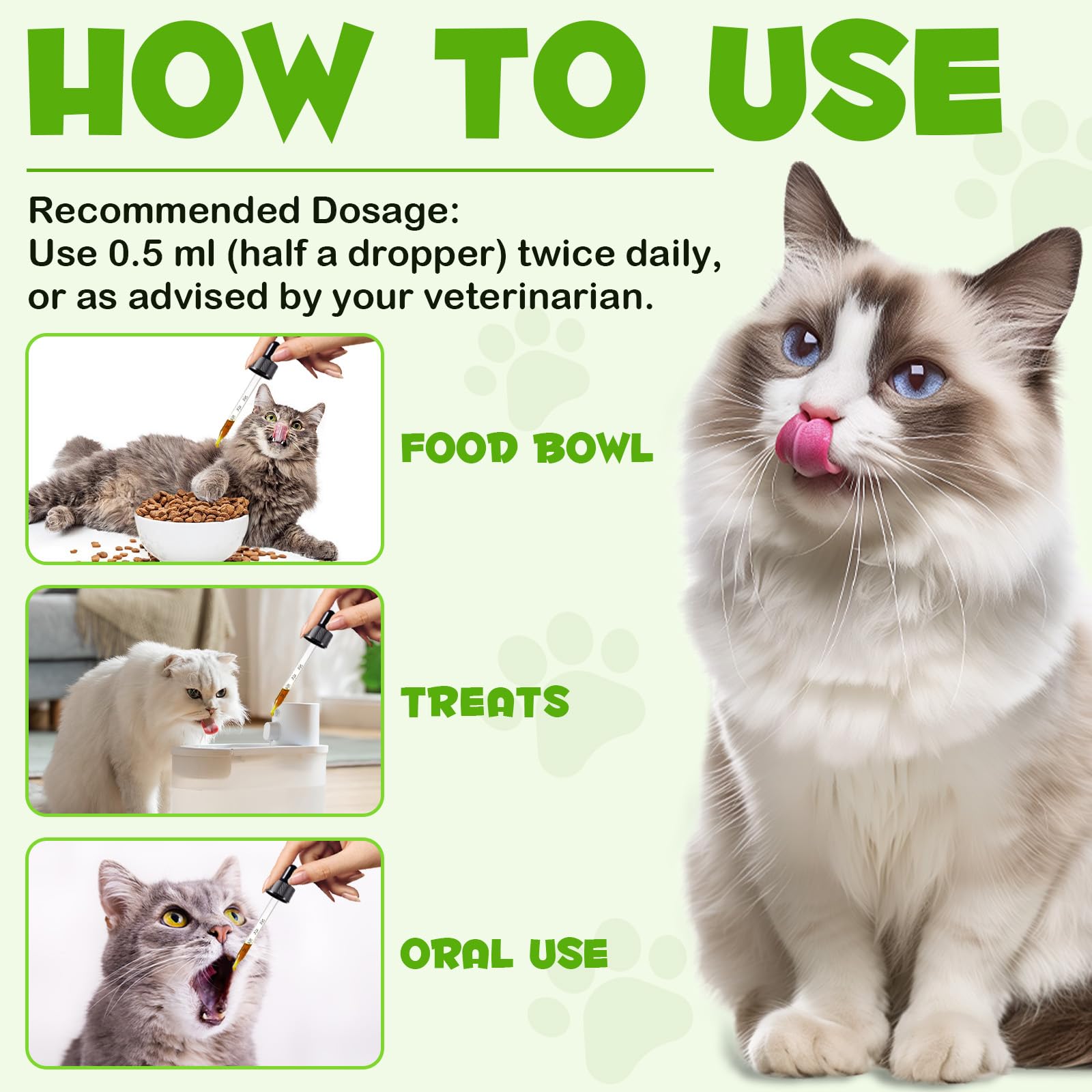Liquid Cat Probiotic, Natural 3 in 1 Probiotic for Cats, Cat Digestive Support,Gut Health Support,Help with Diarrhea,Gas and Bloating, Cat Herbal Supplements- 60ml VOSIFSDIYAu supplements