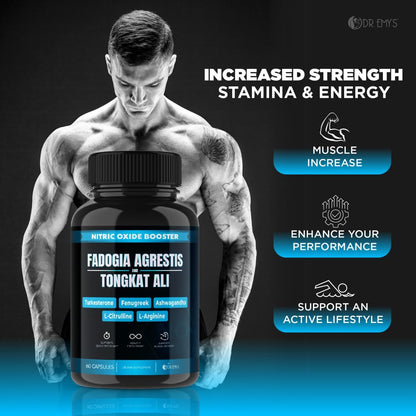 (2 Pack) Tongkat Ali Fadogia Agrestis Nitric Oxide Ashwagandha Supplement for Men Dr. Emy'sUS supplements
