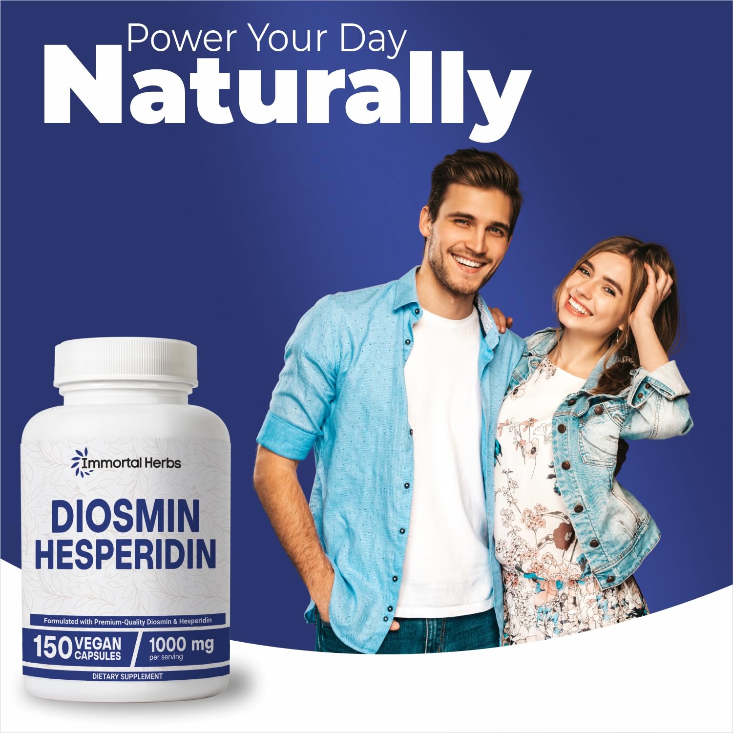 Immortal Herbs Diosmin Hesperidin 1000mg Complex, 150 Capsules, Citrus Bioflavonoids Rich Fruit Extract, 100% Vegetarian, Non-GMO & Gluten Free Diosmin Supplement with Max Strength Immortal HerbsAu supplements