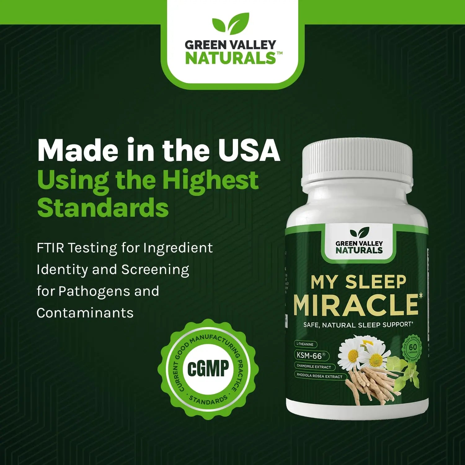 GREEN VALLEY NATURALS My Sleep Miracle Vegan Sleep Support Supplement | Melatonin-Free Formula | Ashwagandha, Chamomile & L-Theanine | Promotes Calm, Relaxation & Restful Sleep | 60 Capsules GREEN VALLEY NATURALSnz supplements