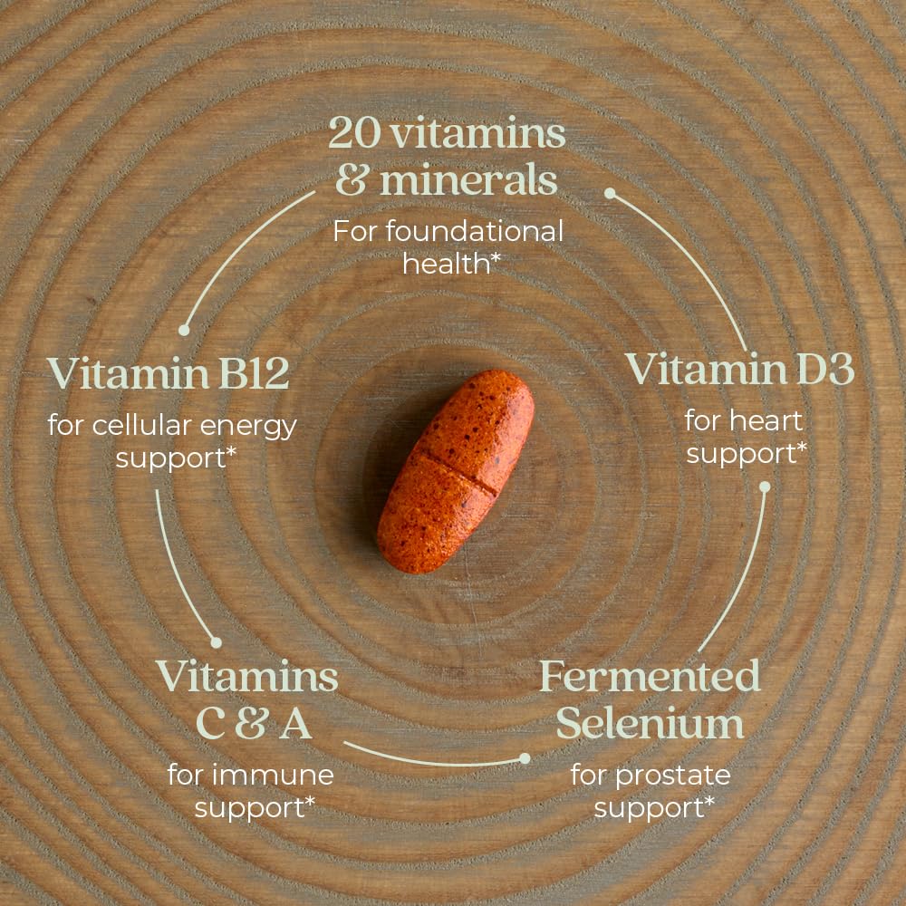 New Chapter Multivitamin for Men 50 Plus + Immune Support - Every Man's One Daily 55+ with Fermented Probiotics + Whole Foods + Astaxanthin New ChapterAu supplements