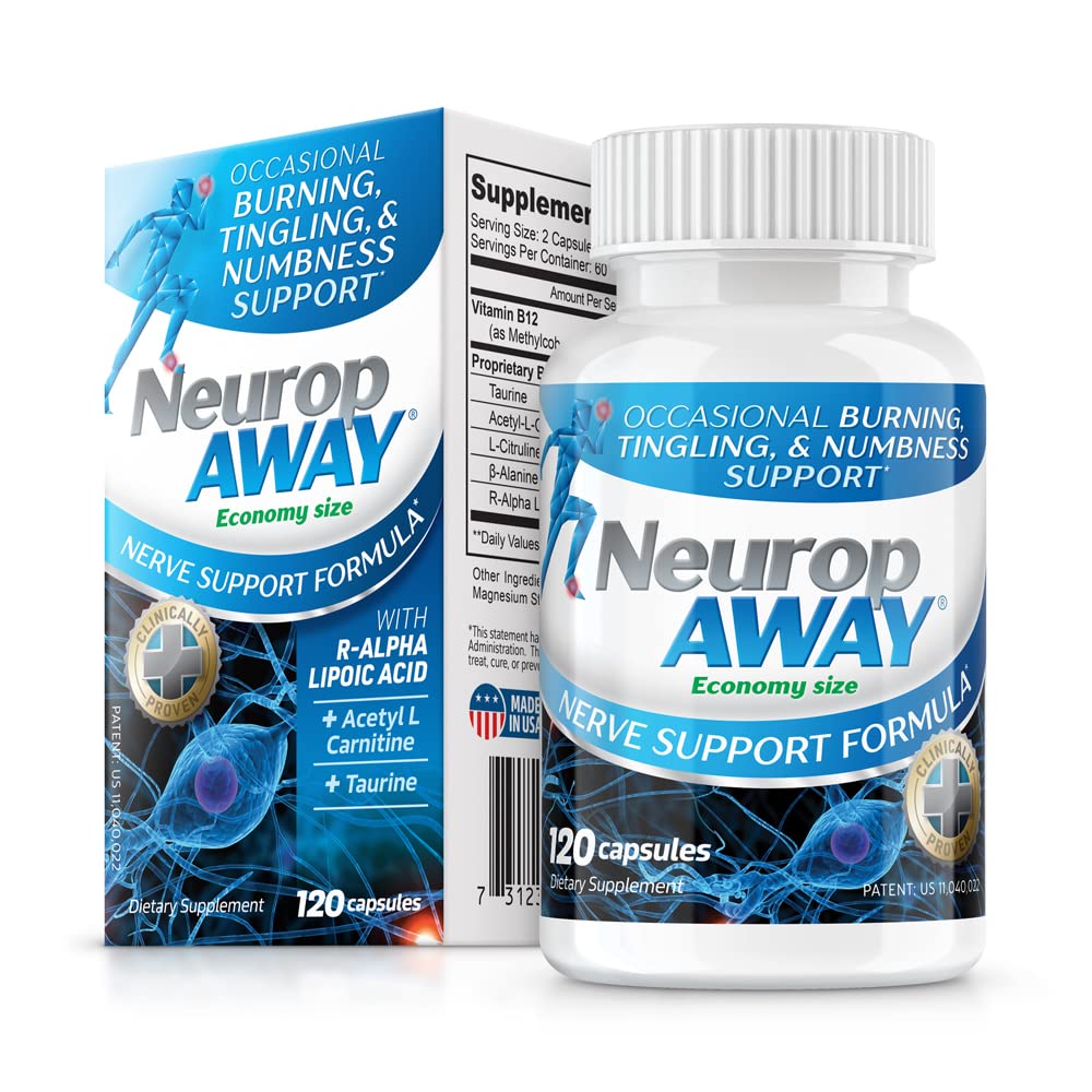 NeuropAWAY Nerve Support Formula, a Patented, Clinically Proven Formula to Strengthen Nerve Health NeuropAWAYAu supplements