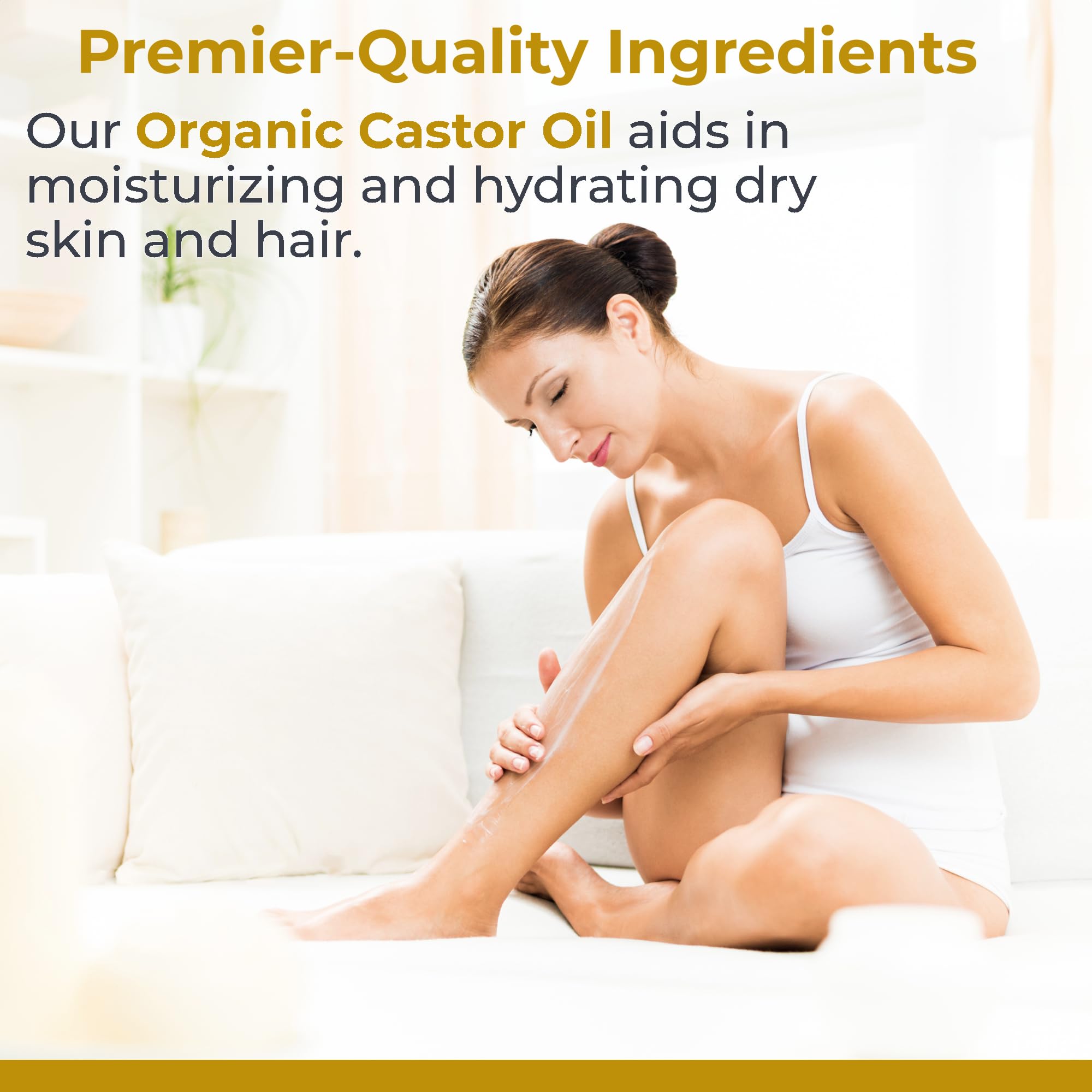Premier Research Labs Organic Castor Oil for Face - Cold Pressed 100% Pure Castor Oil for Hair Growth, Skin & Body, Hexane Free - 8 Oz Bottle Premier Research LabsAu supplements