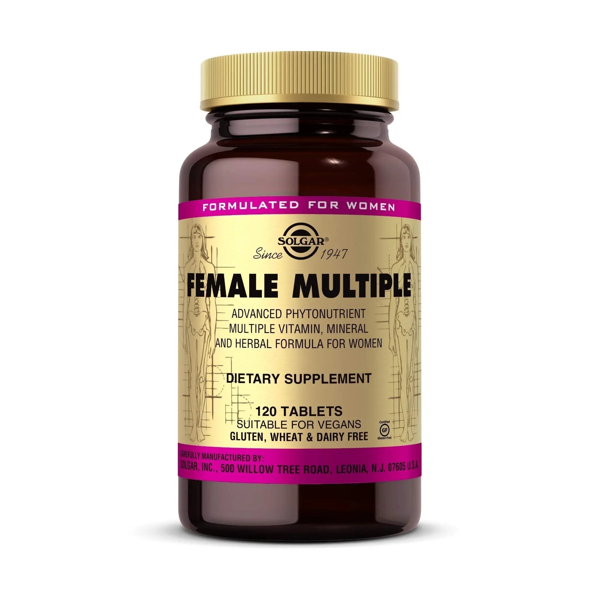 Solgar Female Multiple, 120 Tablets - Multivitamin, Mineral & Herbal Formula for Women - Advanced Phytonutrient SolgarAu supplements