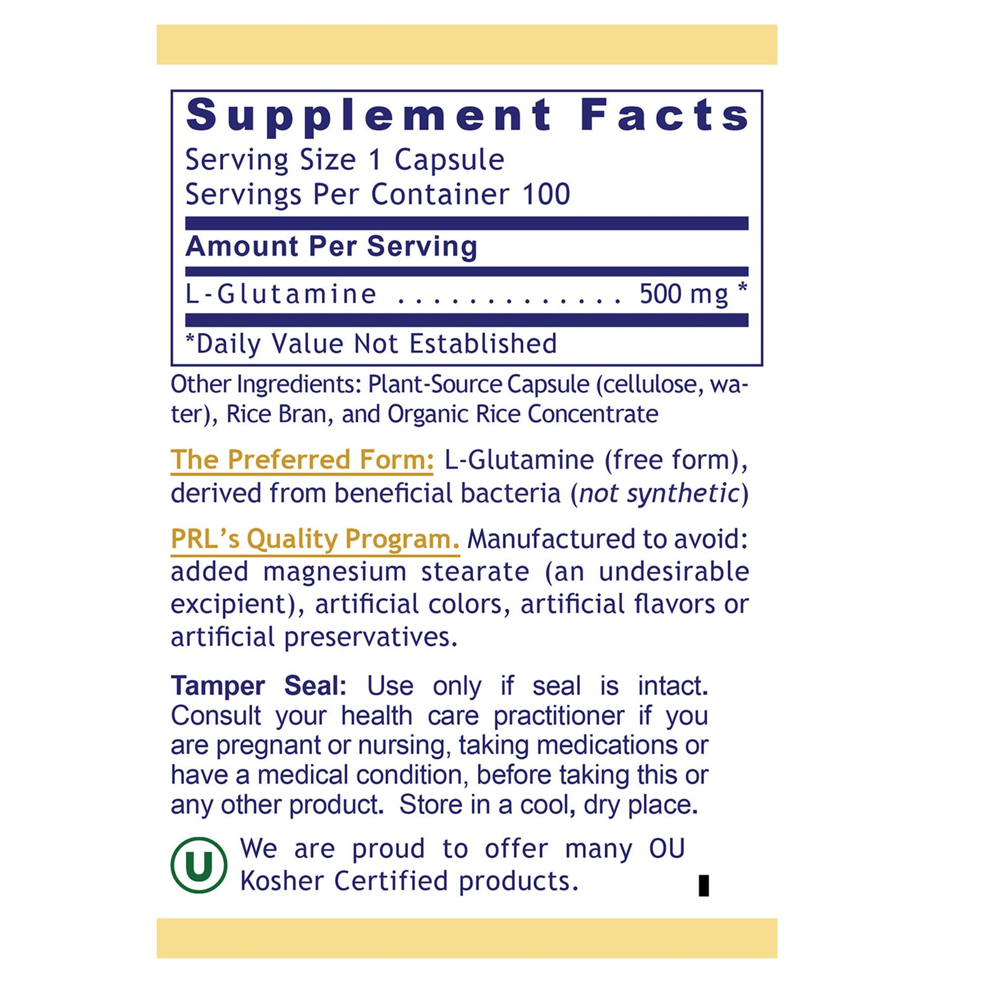 Premier Glutamine by Premier Research Labs --100 caps Premier Research LabsAu supplements