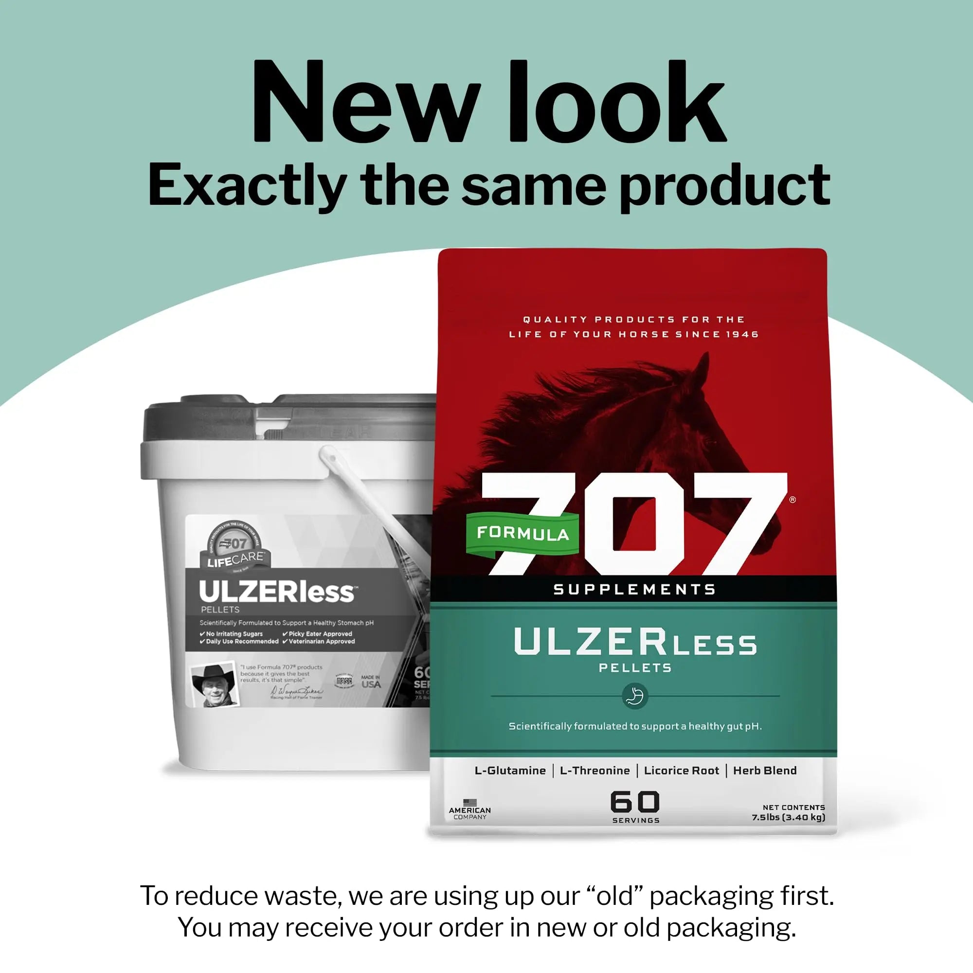 Formula 707 ULZERless Equine Supplement, 7.5lb Bag - Natural Gut Support for Horses with Ulcer Risk Factors Formula 707nz supplements