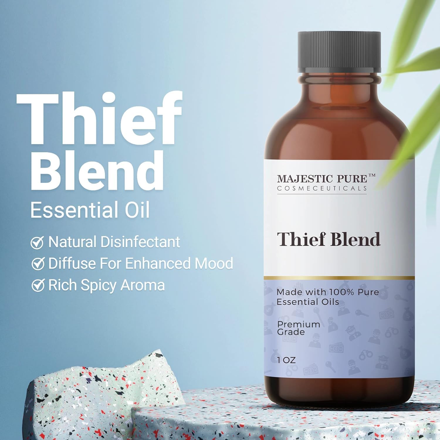 Majestic Pure Thieves Essential Oil Blend | 100% Pure Premium Oil for Uplifting Mood, DIY Products MAJESTIC PUREAu supplements