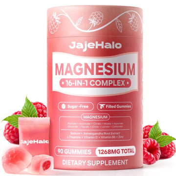 Magnesium Complex for Women Calm Magnesium Glycinate Gummies 400mg Individually Wrapped 16 in 1 90 Sugar-Free L-Threonate,Ashwagandha Root Extract,Vitamin B6,D3,Magnesium Supplement JajehaloAu supplements