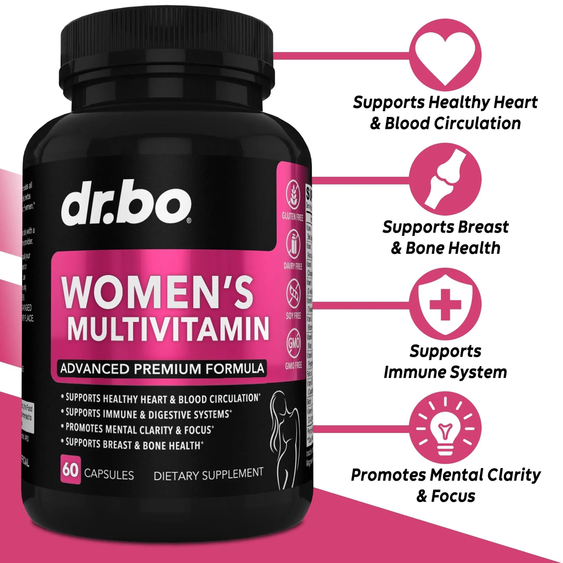 Womens Multivitamin - Natural Daily Multi Vitamins for Women - Womans Energy Vitamin DR. BOAu supplements