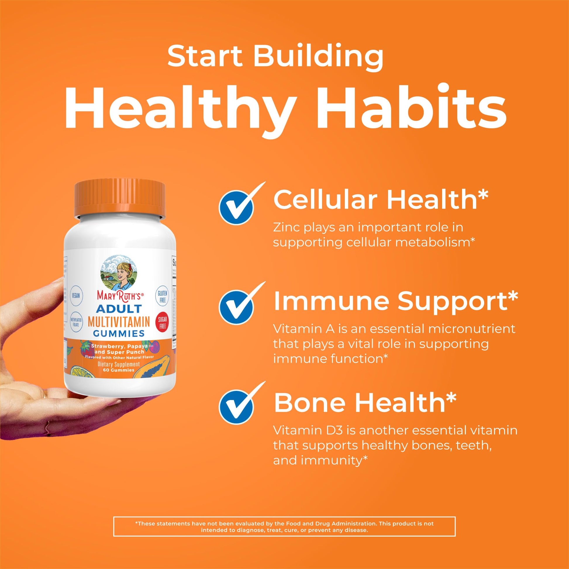 MaryRuth Organics Multivitamin for Women and Men | Sugar Free | Adult Multimineral Gummy with Vitamin C | MaryRuth OrganicsAu supplements