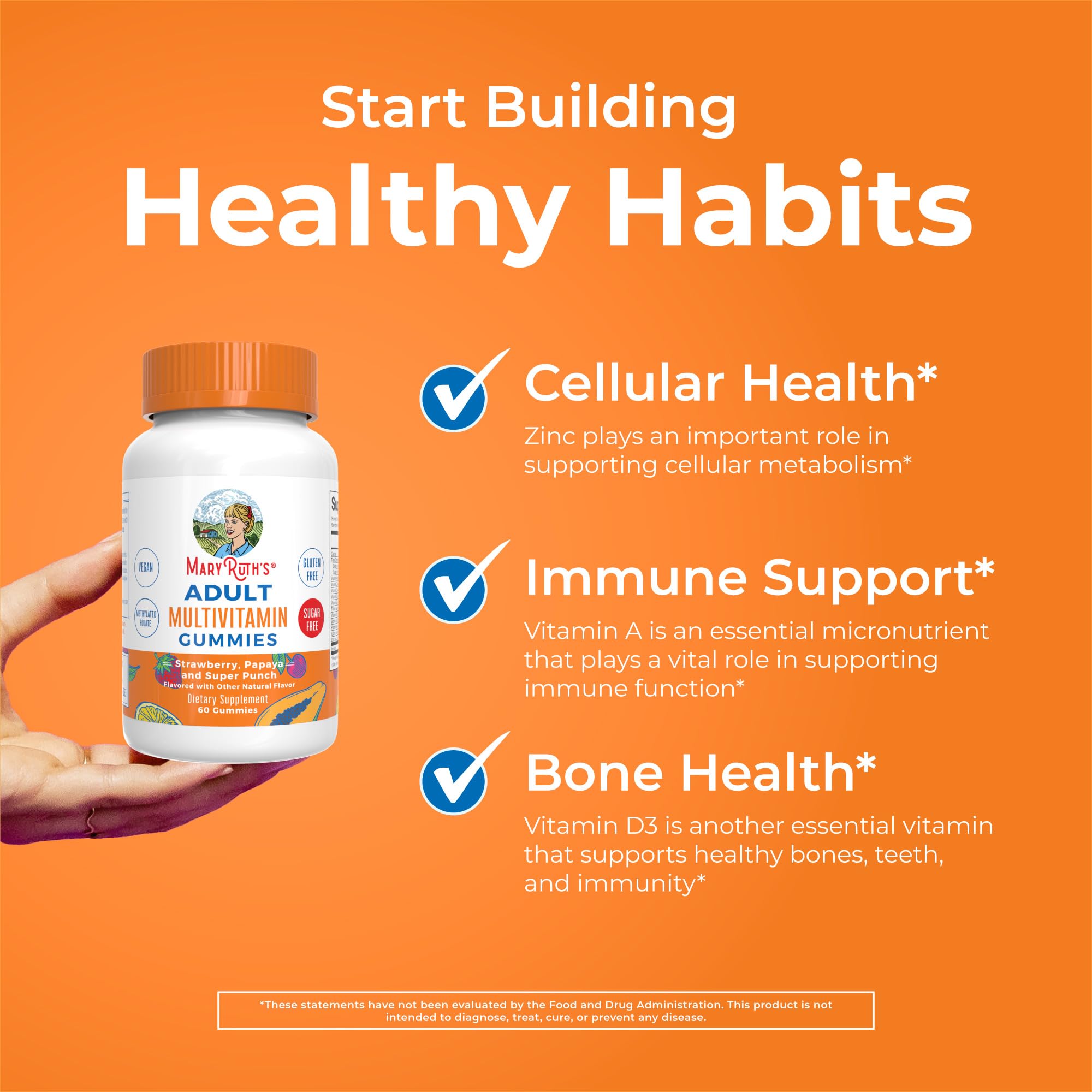 MaryRuth Organics Multivitamin for Women and Men | Sugar Free | Adult Multimineral Gummy with Vitamin C | MaryRuth OrganicsAu supplements
