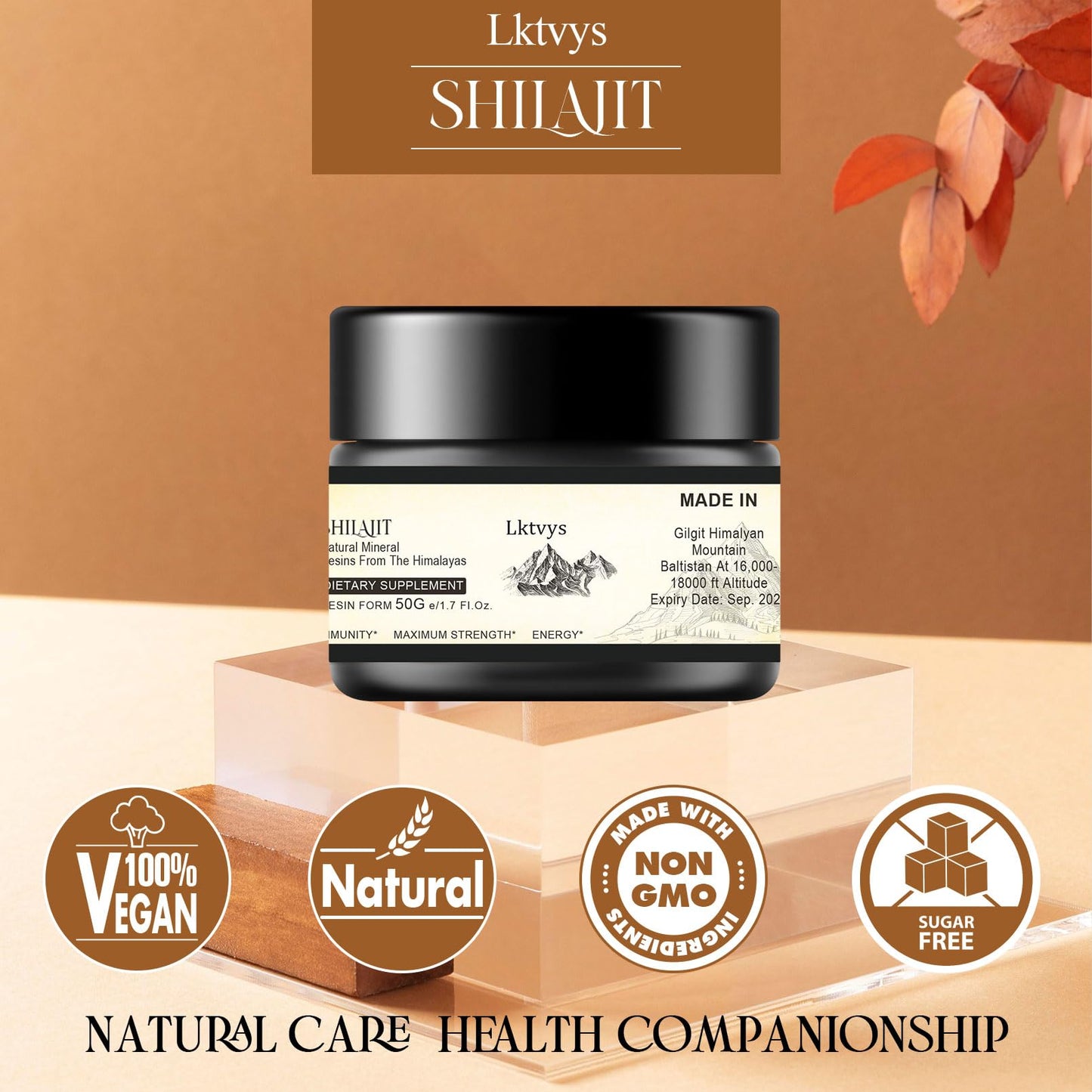 Shilajit Pure Himalayan Organic - Pure Original Shilajit, 50g(Large Volume), Enriched LktvysUS supplements