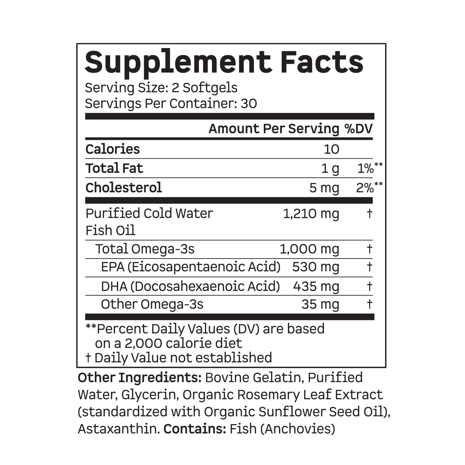 Kion Omega - Omega 3 Fatty Acid Supplements - DHA Supplements - Mini Fish Oil Softgels - Omega 3 DHA EPA Fish Oil Pills - Fish Oil 1,000 mg - 30 Servings KionAu supplements