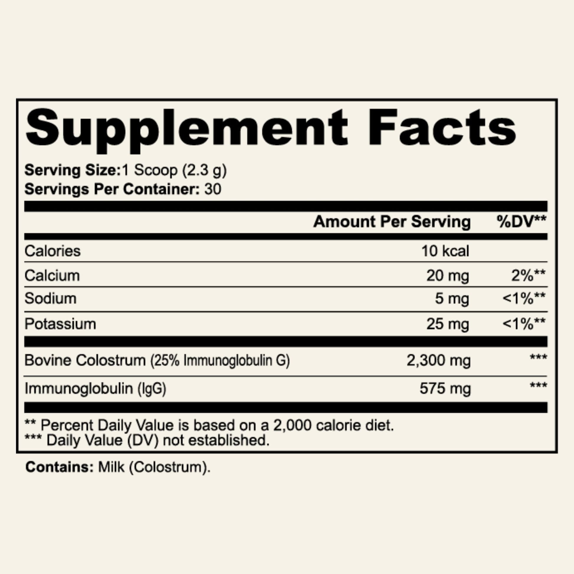 Sun Vitals Bovine Colostrum Powder 2300mg – 575mg IgG Per Serving | 25% IgG Standardized | Gut Health & Immune Support | No Fillers, No Capsules | GMP-Certified, 3rd Party Tested | 30 Servings Sun VitalsAu supplements
