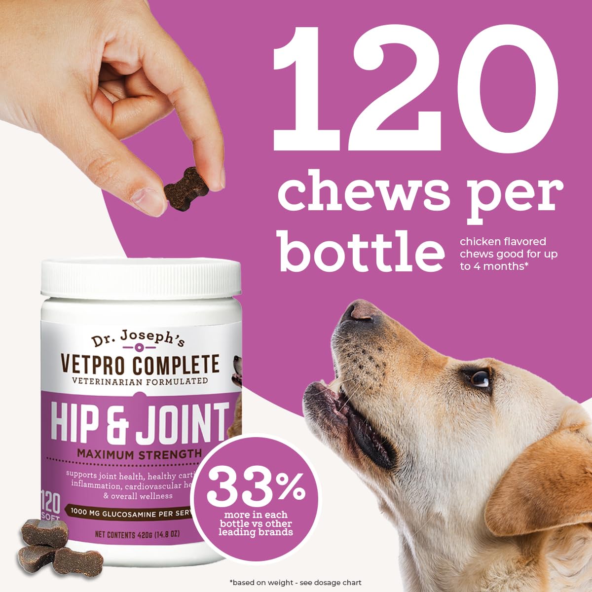 VetPro Dog Hip and Joint Supplement - Pain and Inflammation Relief Chews VetPro CompleteUS supplements