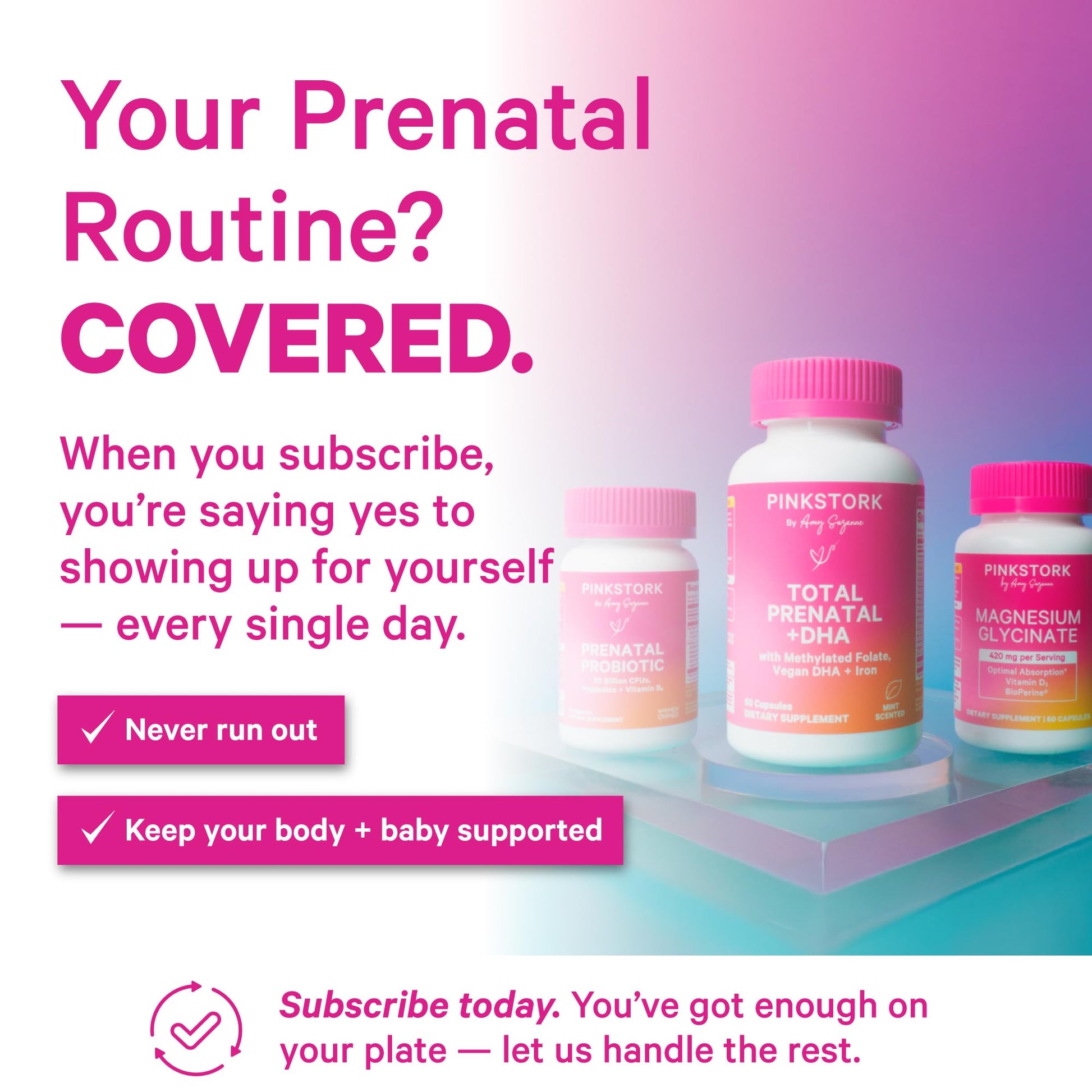 Pink Stork Prenatal Probiotic for Women with 50 Billion CFU | Vitamin B6 & Prebiotics | Pregnancy Probiotics for Morning Sickness | Digestive, Immune, & Gut Health | Vegan & Gluten-Free | 30 Capsules Pink StorkAu supplements