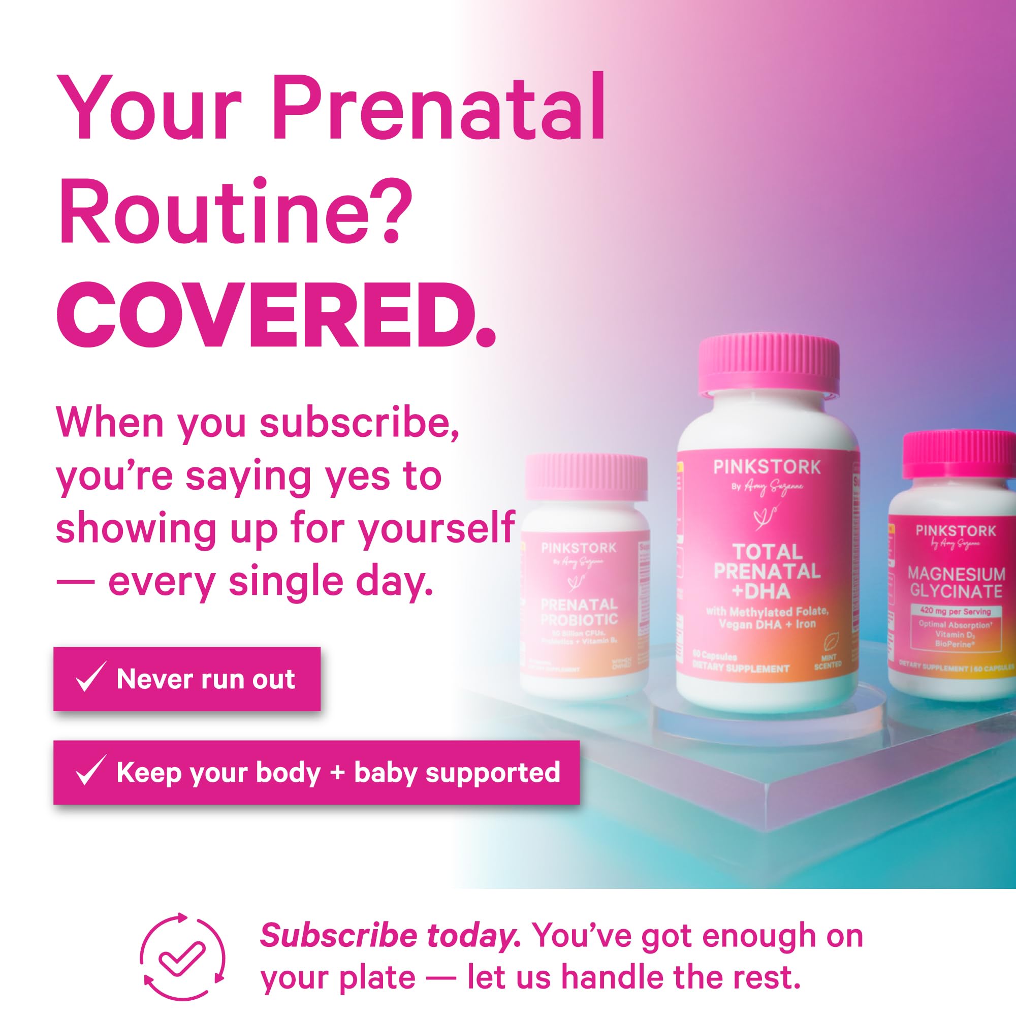 Pink Stork Prenatal Probiotic for Women with 50 Billion CFU | Vitamin B6 & Prebiotics | Pregnancy Probiotics for Morning Sickness | Digestive, Immune, & Gut Health | Vegan & Gluten-Free | 30 Capsules Pink StorkAu supplements