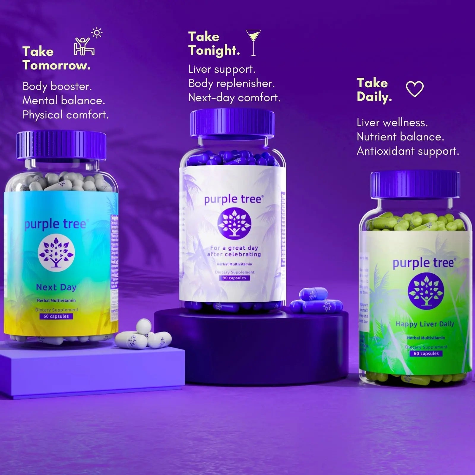 purple tree Next Day – Post-Drink Morning Wellness Supplement for Balance, Restore & Replenishment | Ashwagandha KSM-66, Milk Thistle, Ginger purple treeAu supplements
