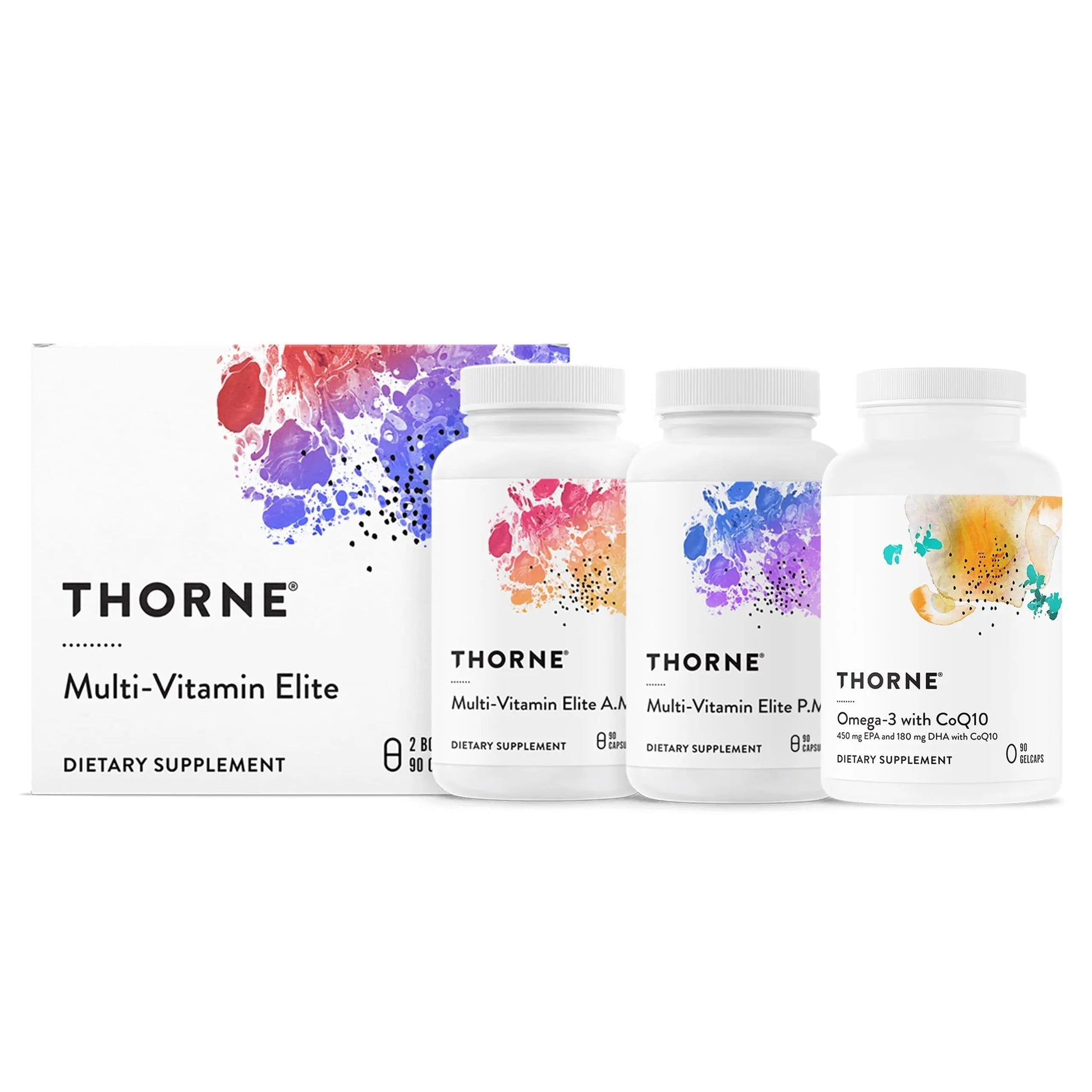 THORNE - Daily Nutrients Bundle - Multivitamin Elite and Omega-3 with CoQ10-30 to 90 Servings THORNEAu supplements