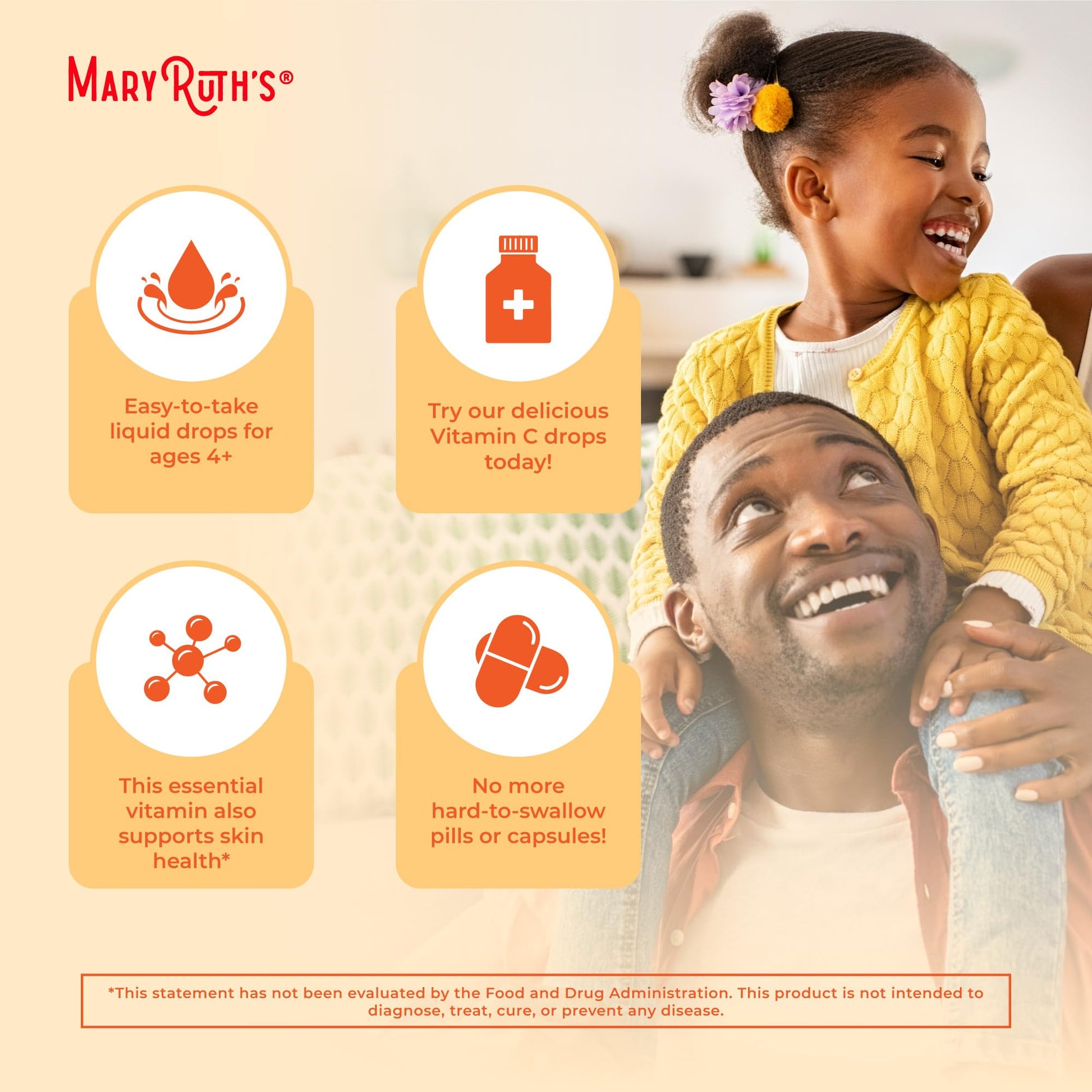MaryRuth Organics Organic Vitamin C Supplement | Liquid Vitamin C Liquid Drops for Adults & Kids | Immune Support Supplement for Overall Health | Vegan | Non-GMO | Gluten Free | 4 Fl Oz MARYRUTH'SUS supplements