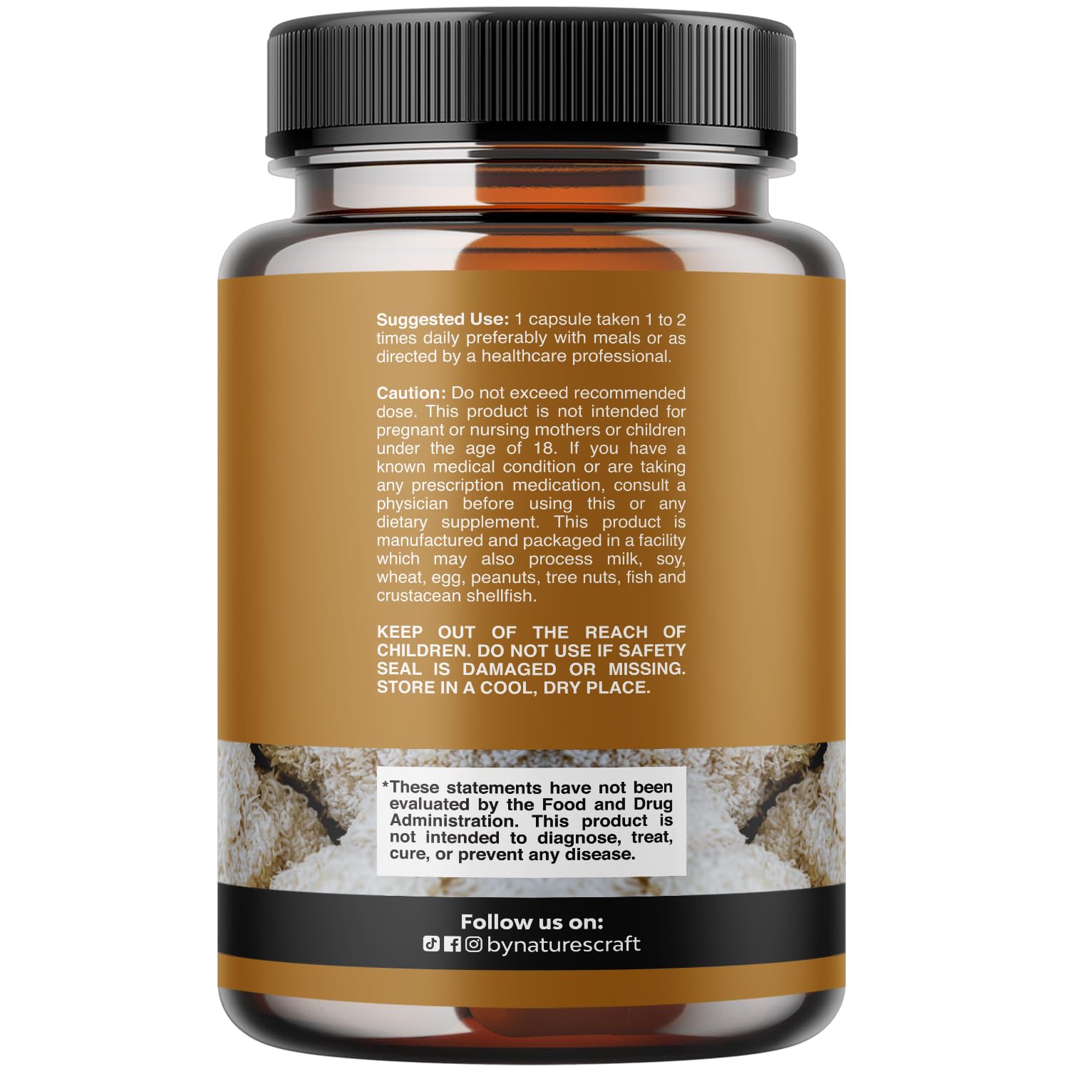 Advanced Lion's Mane Mushroom Supplement - Lions Mane Supplement Capsules with Reishi Chaga Maitake & Shiitake for Brain Health Memory Support & Focus - Nootropic for Mental Clarity - 120 Count Natures CraftAu supplements