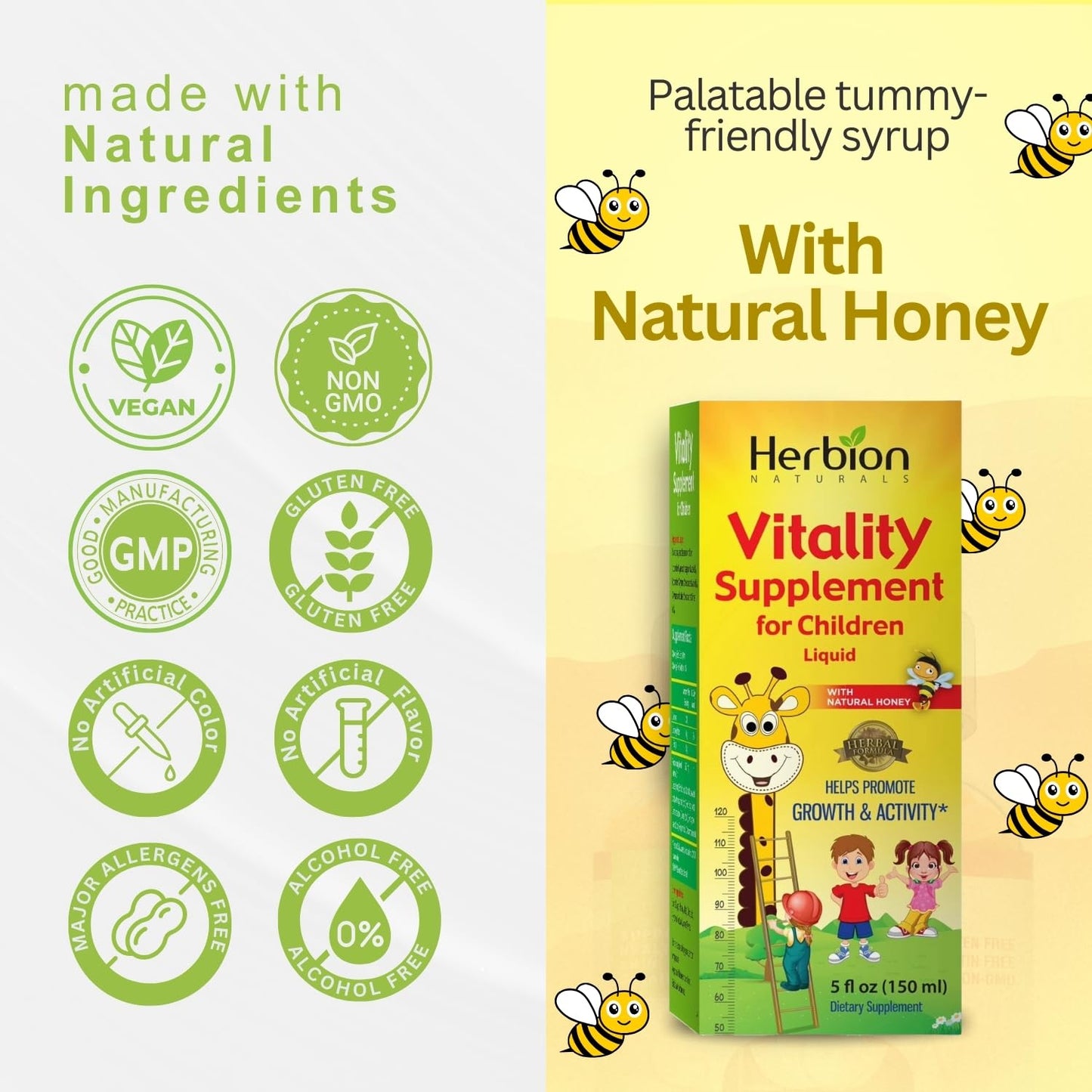 Herbion Naturals Vitality Supplement Syrup for Children, Promotes Growth and Appetite Herbion NaturalsUS supplements