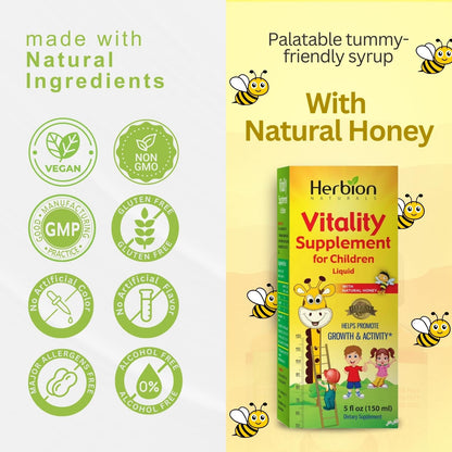 Herbion Naturals Vitality Supplement Syrup for Children, Promotes Growth and Appetite Herbion NaturalsUS supplements