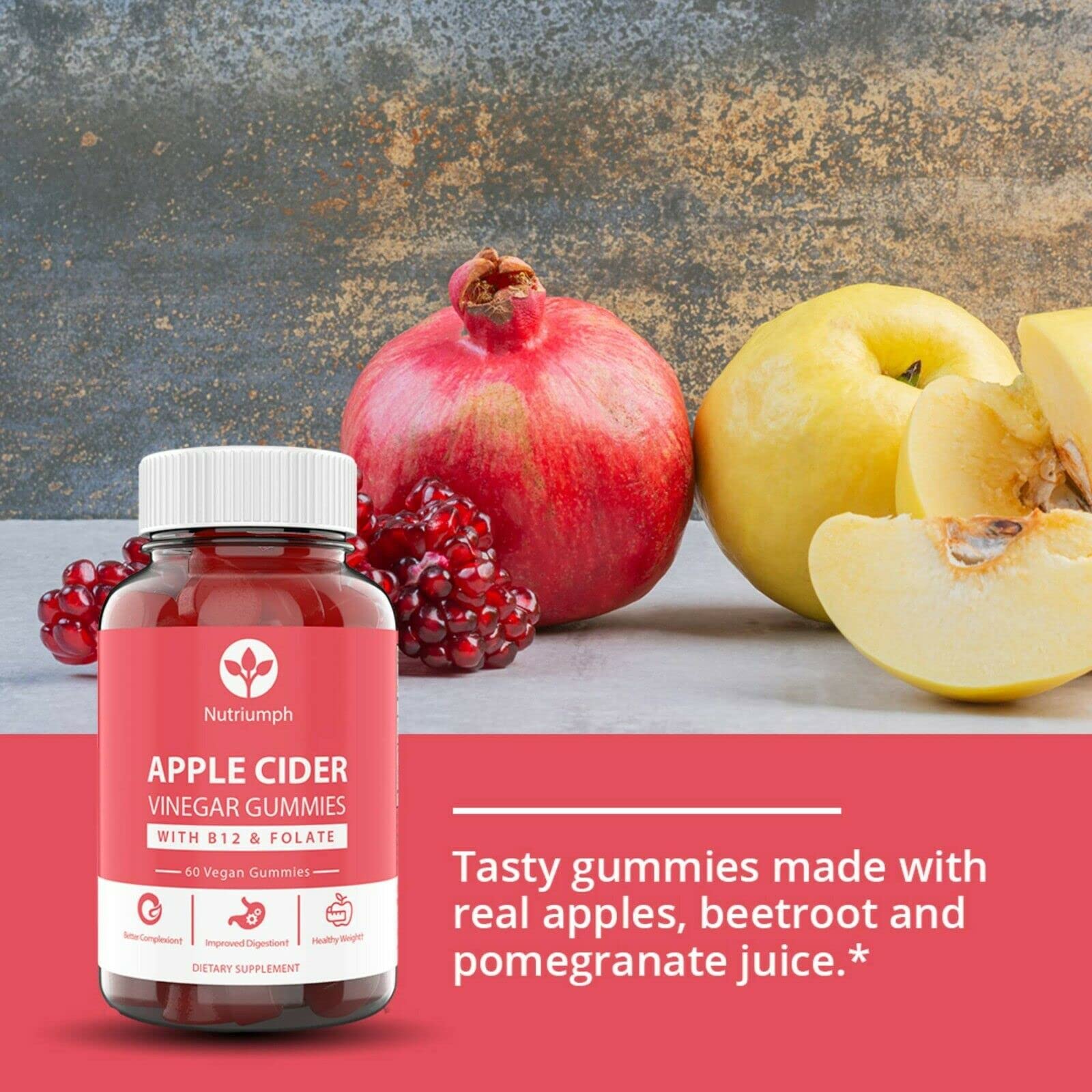 Nutriumph Apple Cider Vinegar Gummies with The Mother Vegan – Weight Loss, Detox NutriumphAu supplements