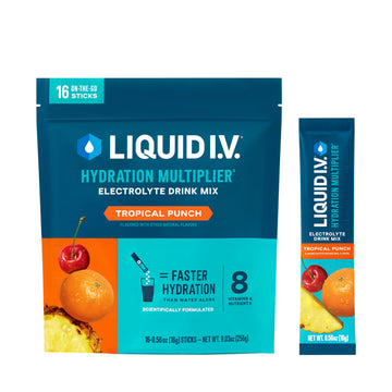 Liquid I.V.® Hydration Multiplier - Tropical Punch | Electrolyte Powder Drink Mix | 1 Pack (16 Servings) Liquid I.V.US supplements
