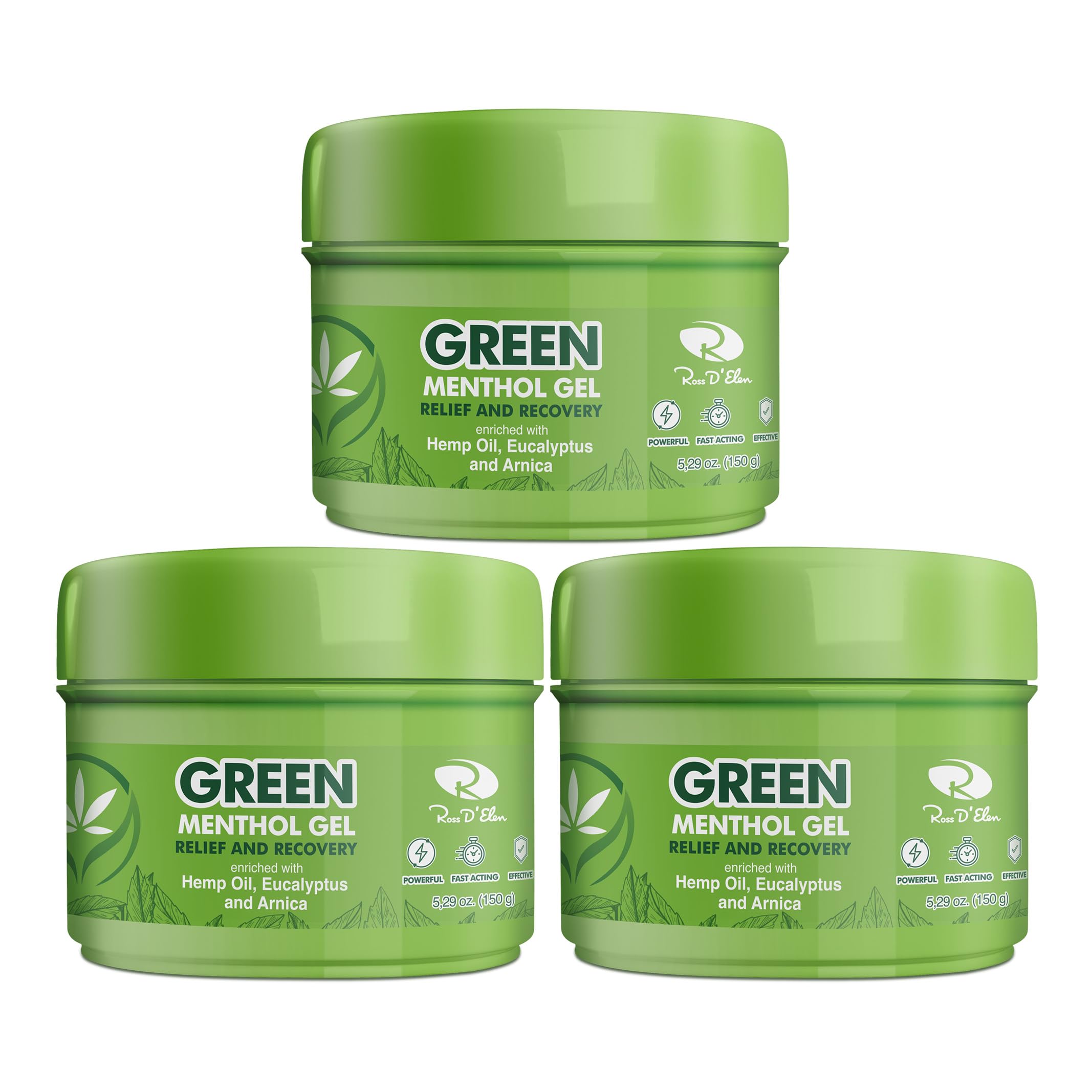 Ross D’Elen Green Menthol Gel Small - 3 Pack (3) ROSS D'ELENAu supplements