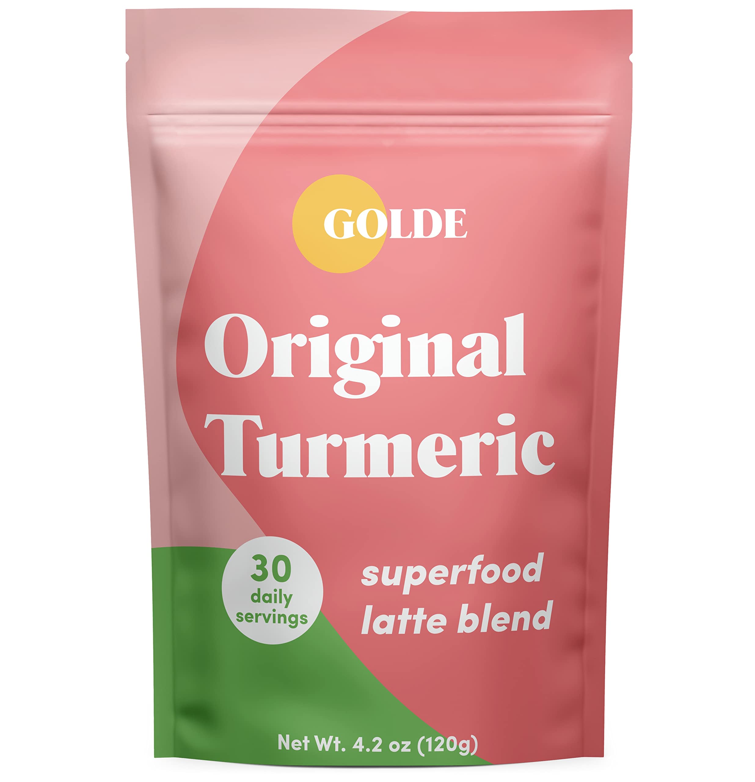 GOLDE - Superfood Latte Blend - Original Turmeric - Plant-Based w/Coconut, & Ginger - Vegan, Keto, Sugar-Free - 30 Servings GOLDEAu supplements