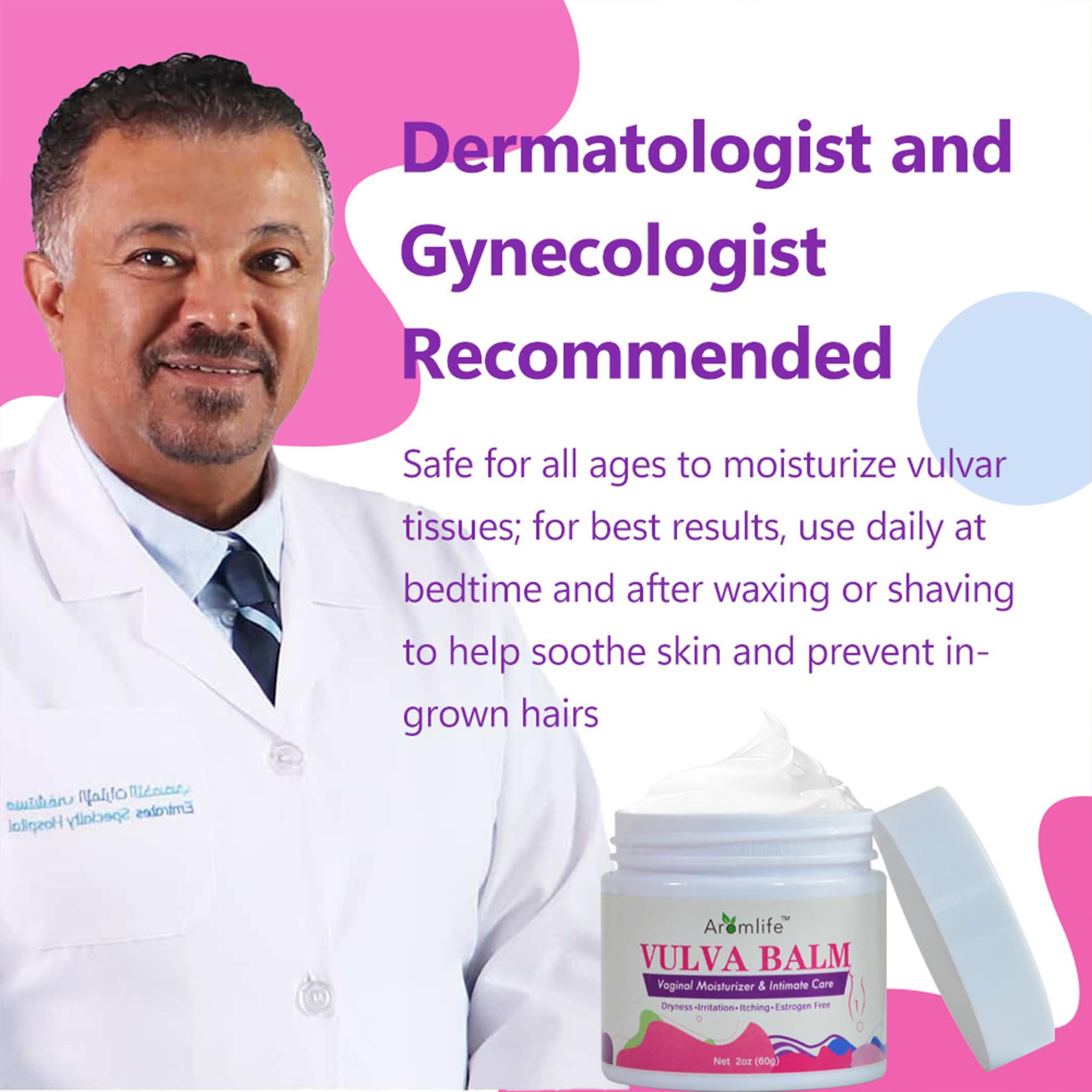 Aromlife Vulva Moisture Balm Cream, for Female Dryness Cure and Support Itching Irritation, AromlifeAu supplements