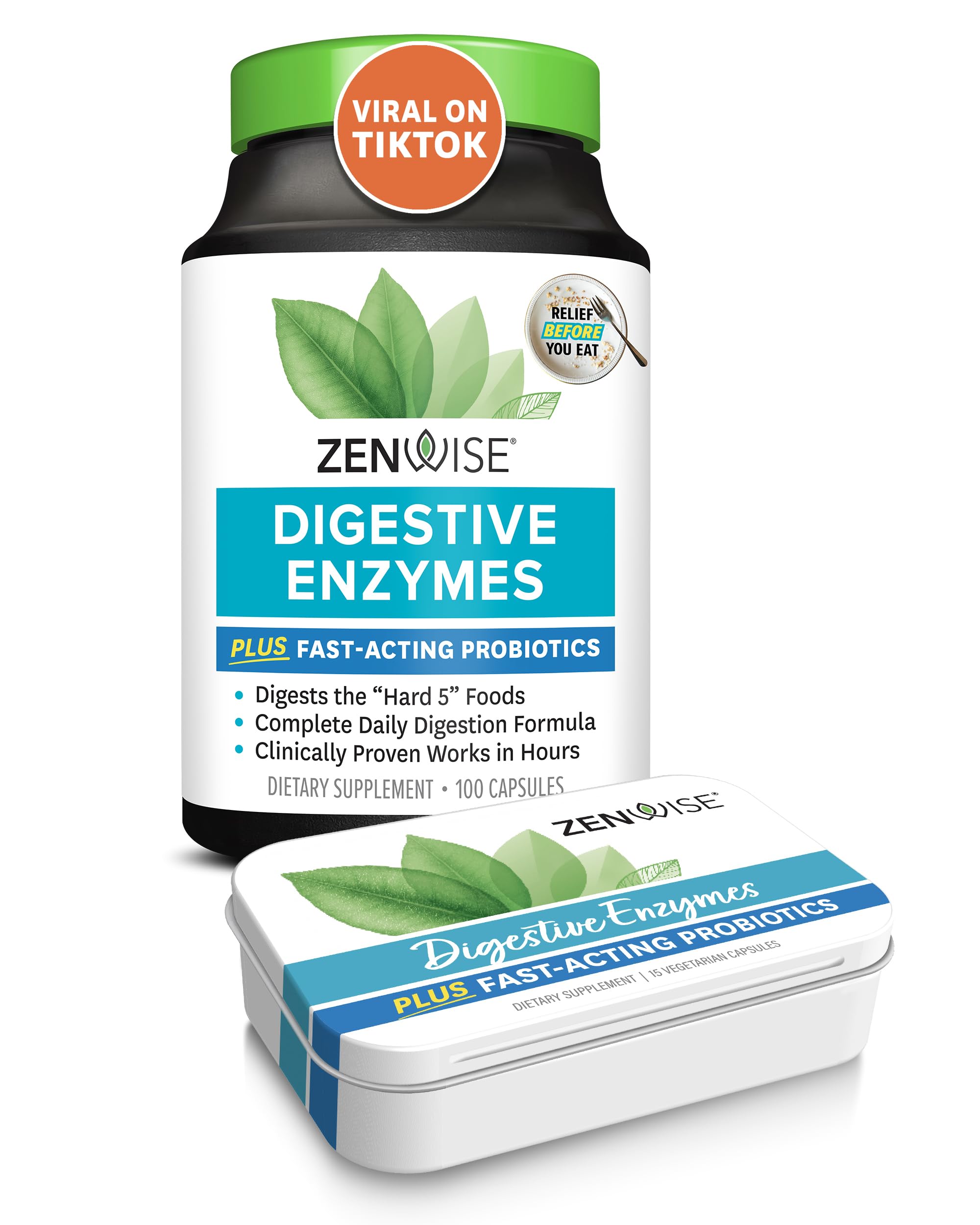 Zenwise Digestive Enzymes - Probiotic Multi Enzymes with Probiotics, 115 Ct Zenwise HealthUS supplements