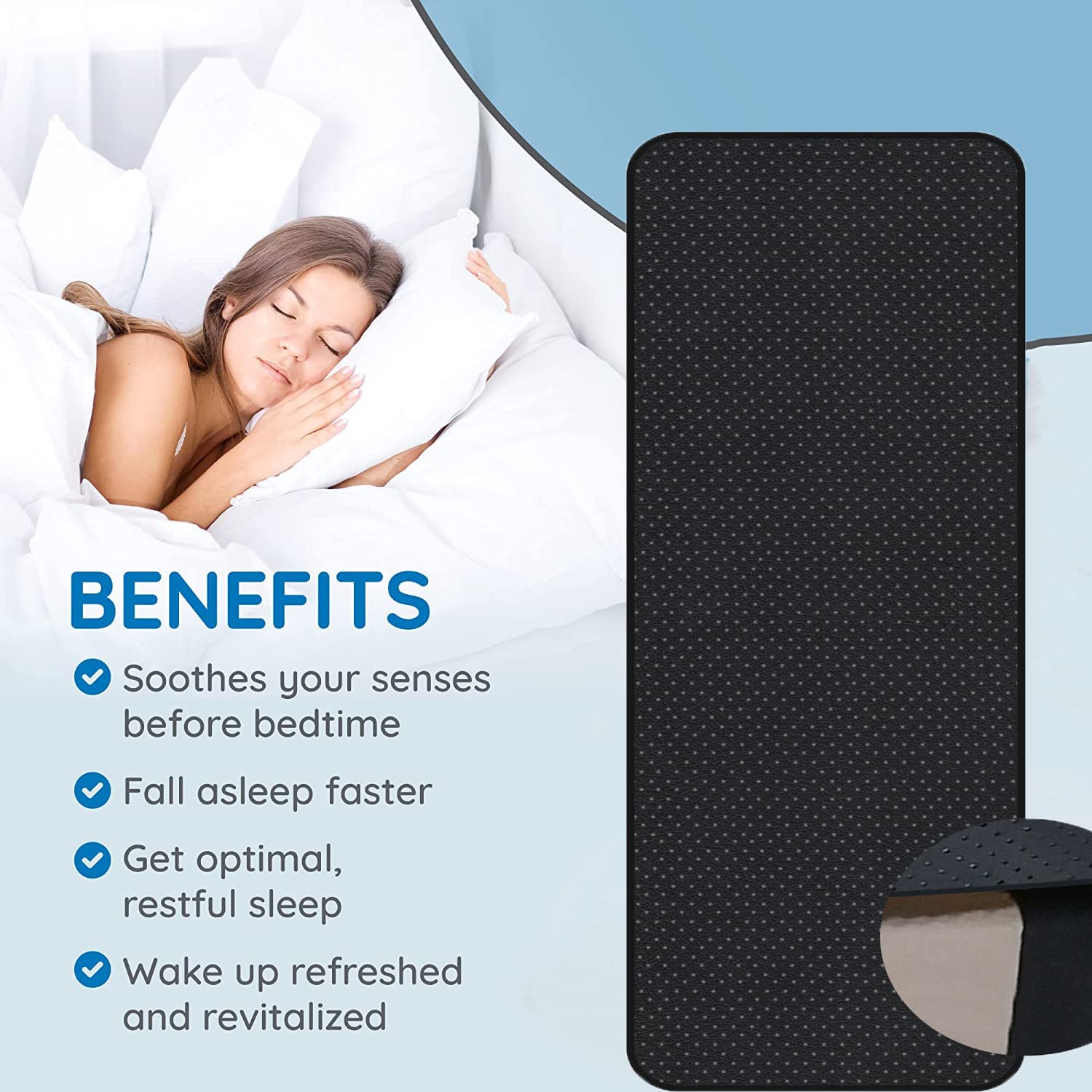 Grounding Mat, Grounding Mattress Cover Pad Grounding Mats Earth Connected Conductive Carbon AlfredxAu supplements