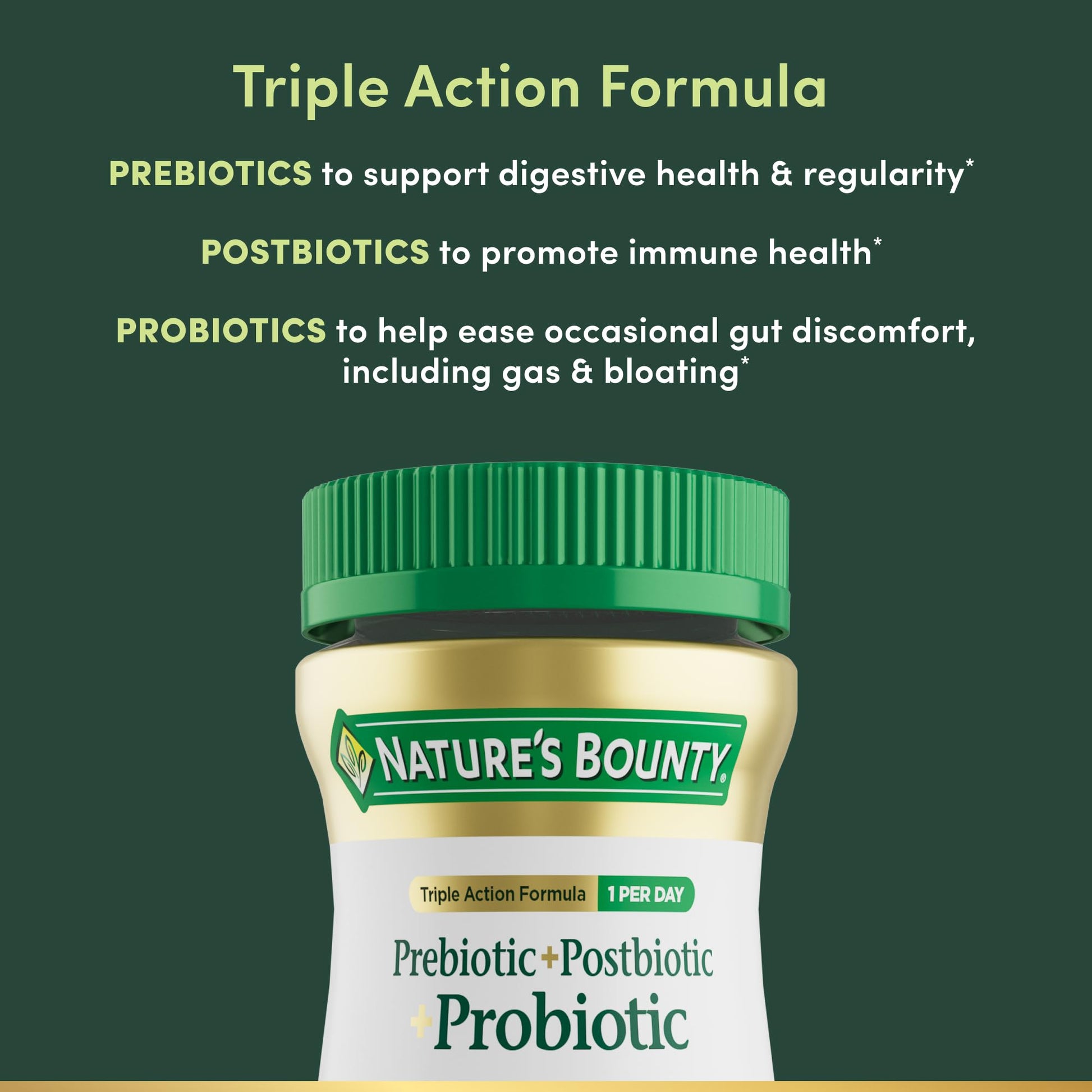 Nature’s Bounty Pre + Pro + Postbiotic Gummies for Digestive Health, Immune Support - Probiotic Gummies for Gut Health, Tropical Mango Flavor, 30 Ct Nature's BountyAu supplements