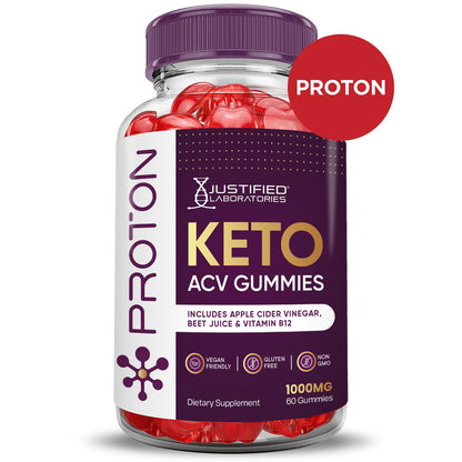 (3 Pack) Proton Protein Keto ACV Gummies Advanced Formula 1000MG Proton Keto Justified LaboratoriesUS supplements