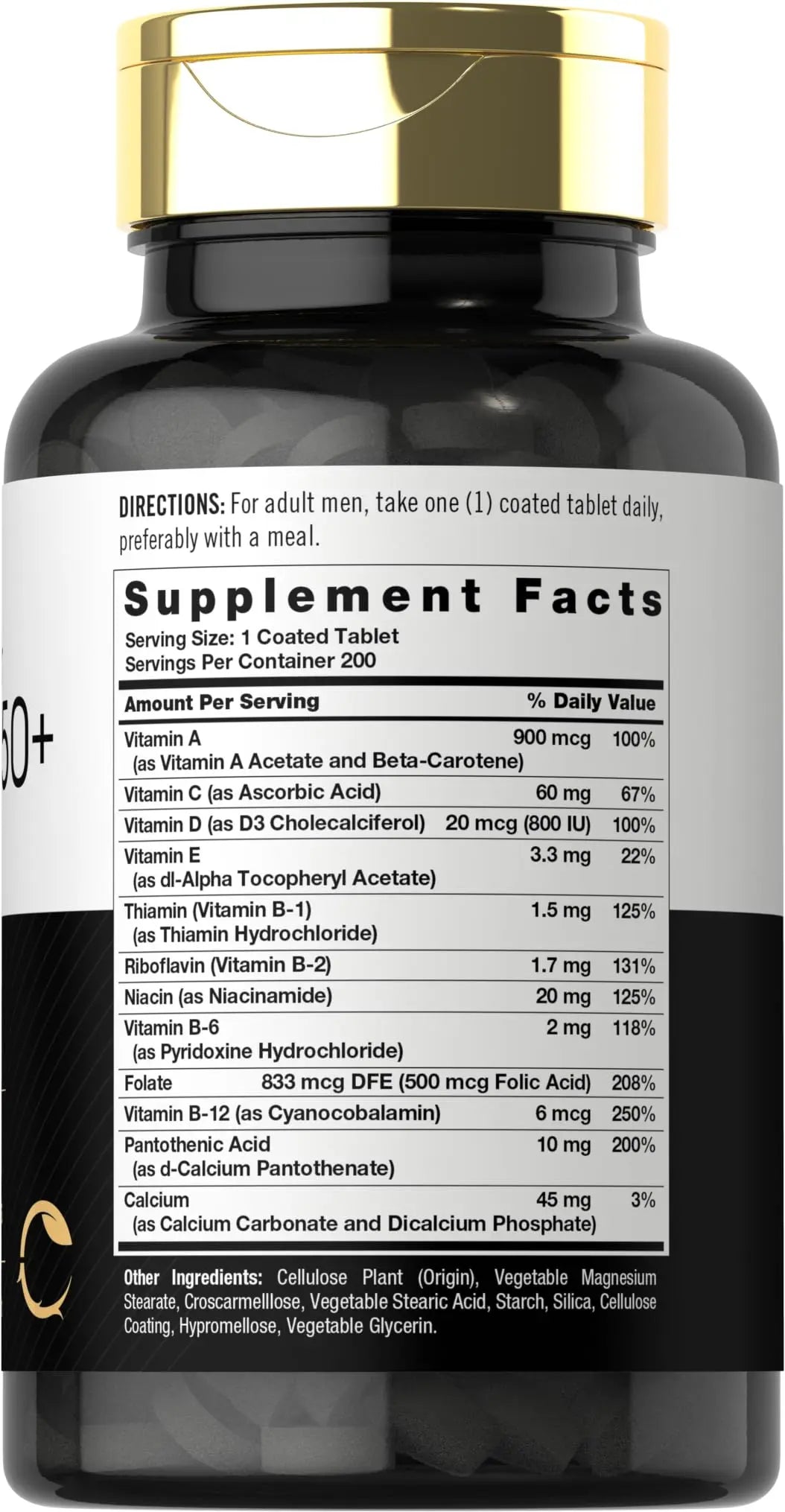 Carlyle Multivitamin for Men 50+ | 200 Count | with B Vitamins, Vitamin D, Magnesium & Zinc | Non-GMO, Gluten Free Supplement CarlyleAu supplements