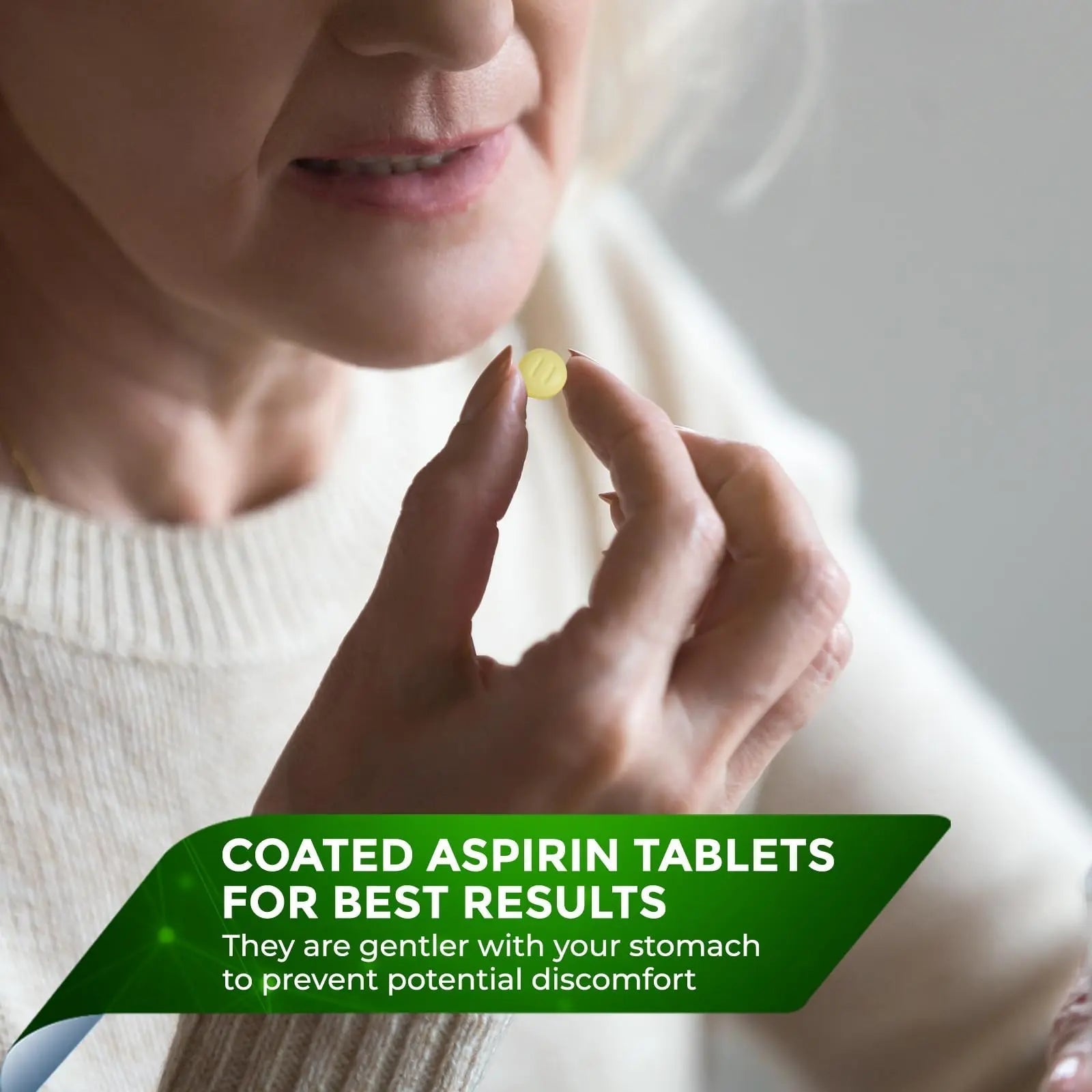Pure Low Dose Baby Aspirin 81mg for Adults, 100 Count Enteric Coated Aspirin Tablets for Men and Women, Safe Relief for Symtoms Associated with Headache, Arthritis, Cramps NobleAidAu supplements