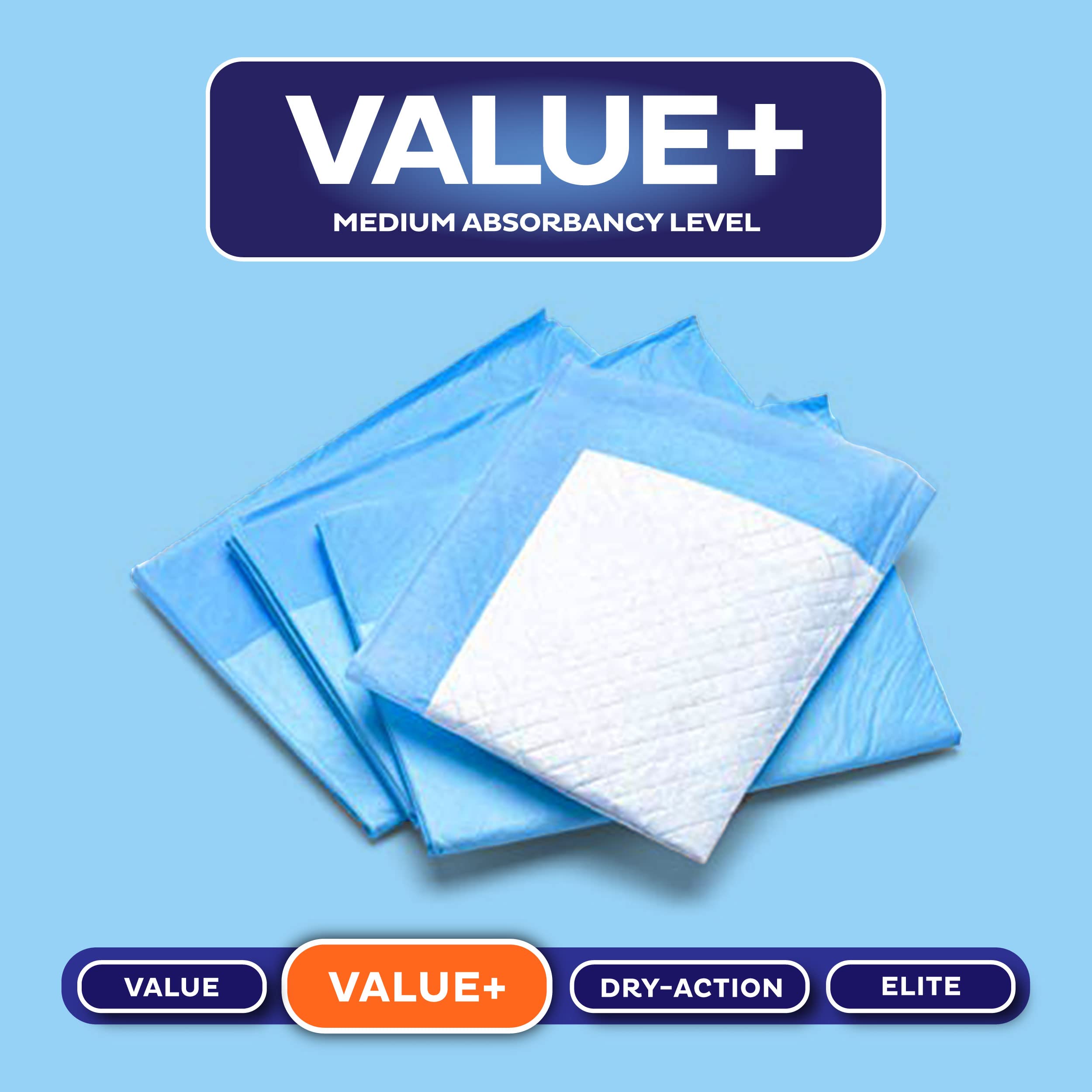 Chucks Pads Disposable [50-Pack] Underpads 23x36 Incontinence Chux Stack ManUS supplements