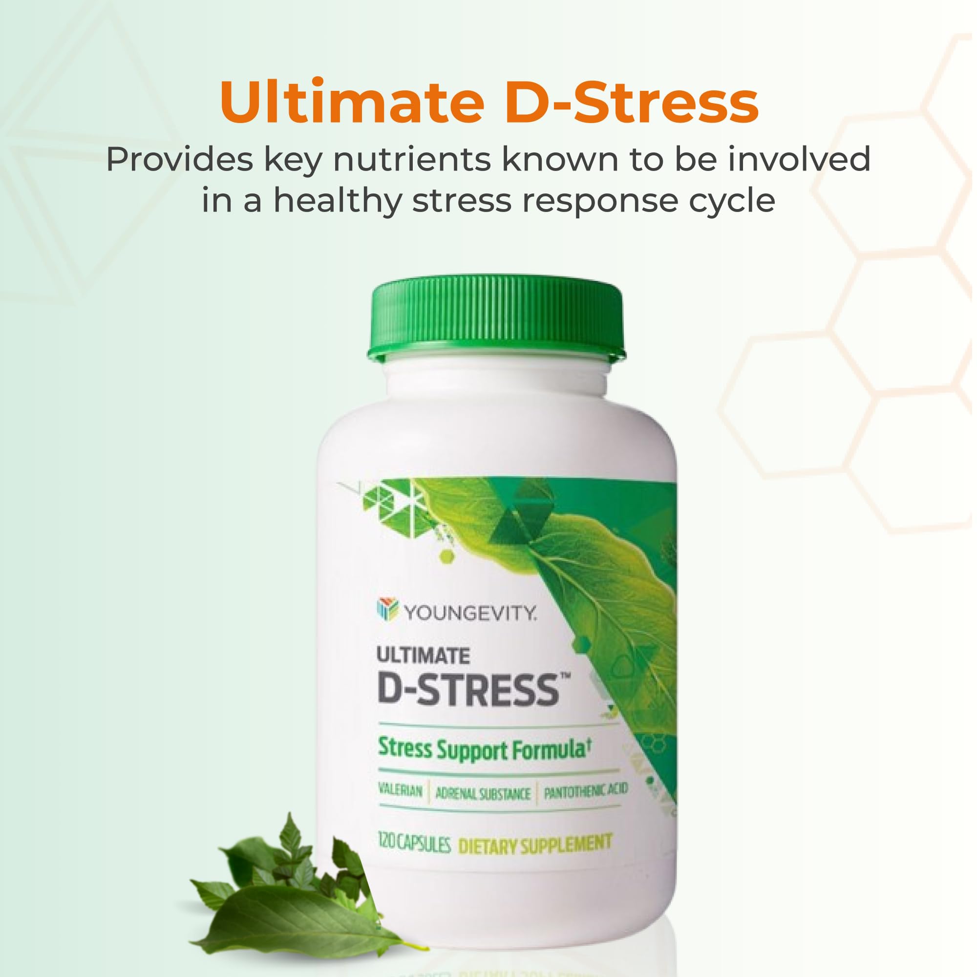 Youngevity Ultimate D-Stress™ – Natural Stress Relief Supplement with Magnesium, Valerian Root Extract, and B Vitamins – Supports Adrenal Health and Nervous System – 120 Capsules YoungevityAu supplements