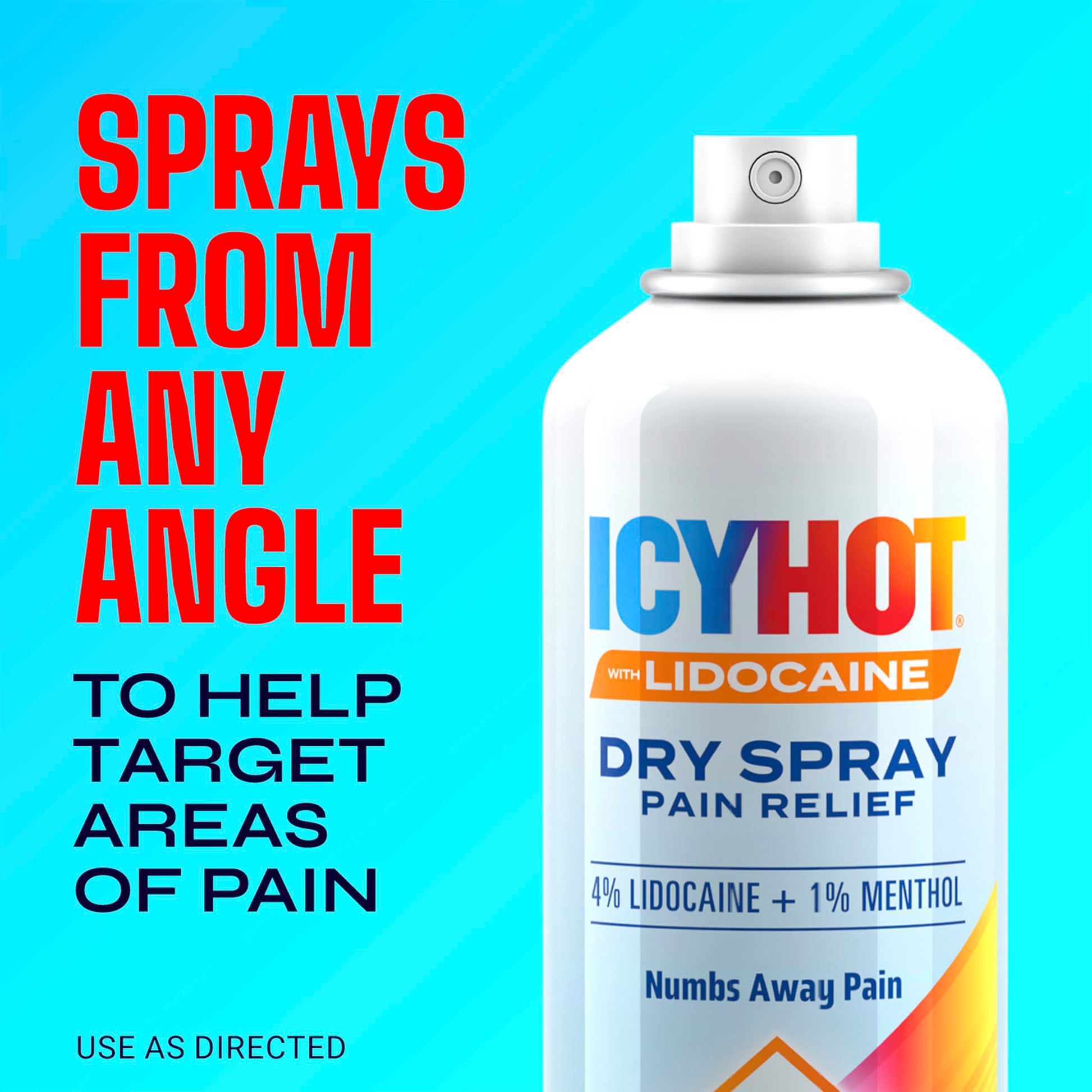 Icy Hot Lidocaine Pain Relief Dry Spray, Numb Aggravated Nerves with Max Strength Lidocaine 4% and Menthol 1%, Fast-Acting Pain Relief for Minor Pain, Backaches, Sprains and Strains, 4 oz Icy HotAu supplements
